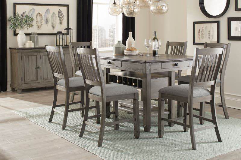Granby Counter Height Dining Set in Grey
