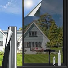 DOWELL One Way Window Privacy Film with 3 Tools Window Tint for Home Sun Blocking Heat Control Anti