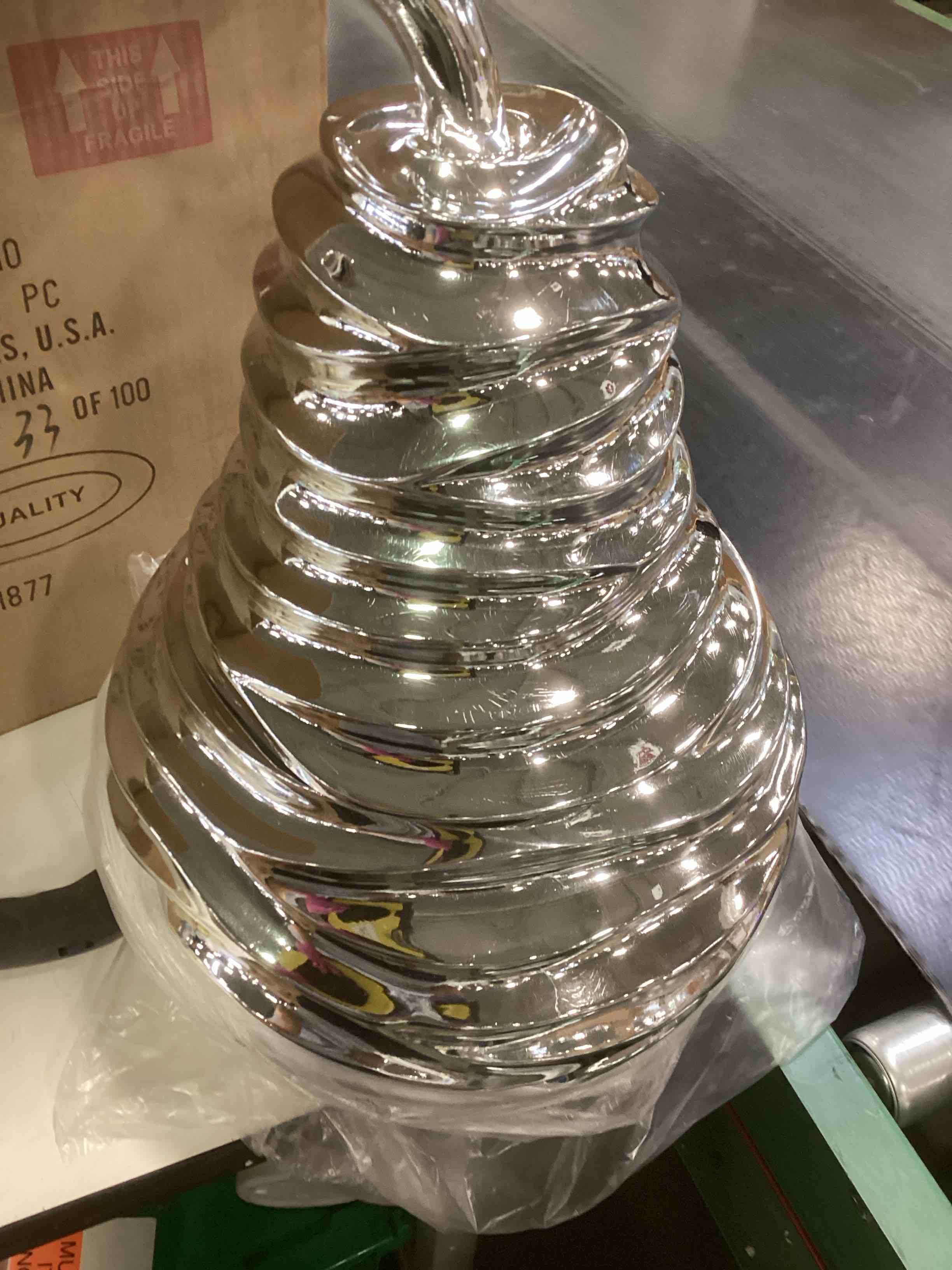 SILVER LUSTER PEAR 12"W, 18"H