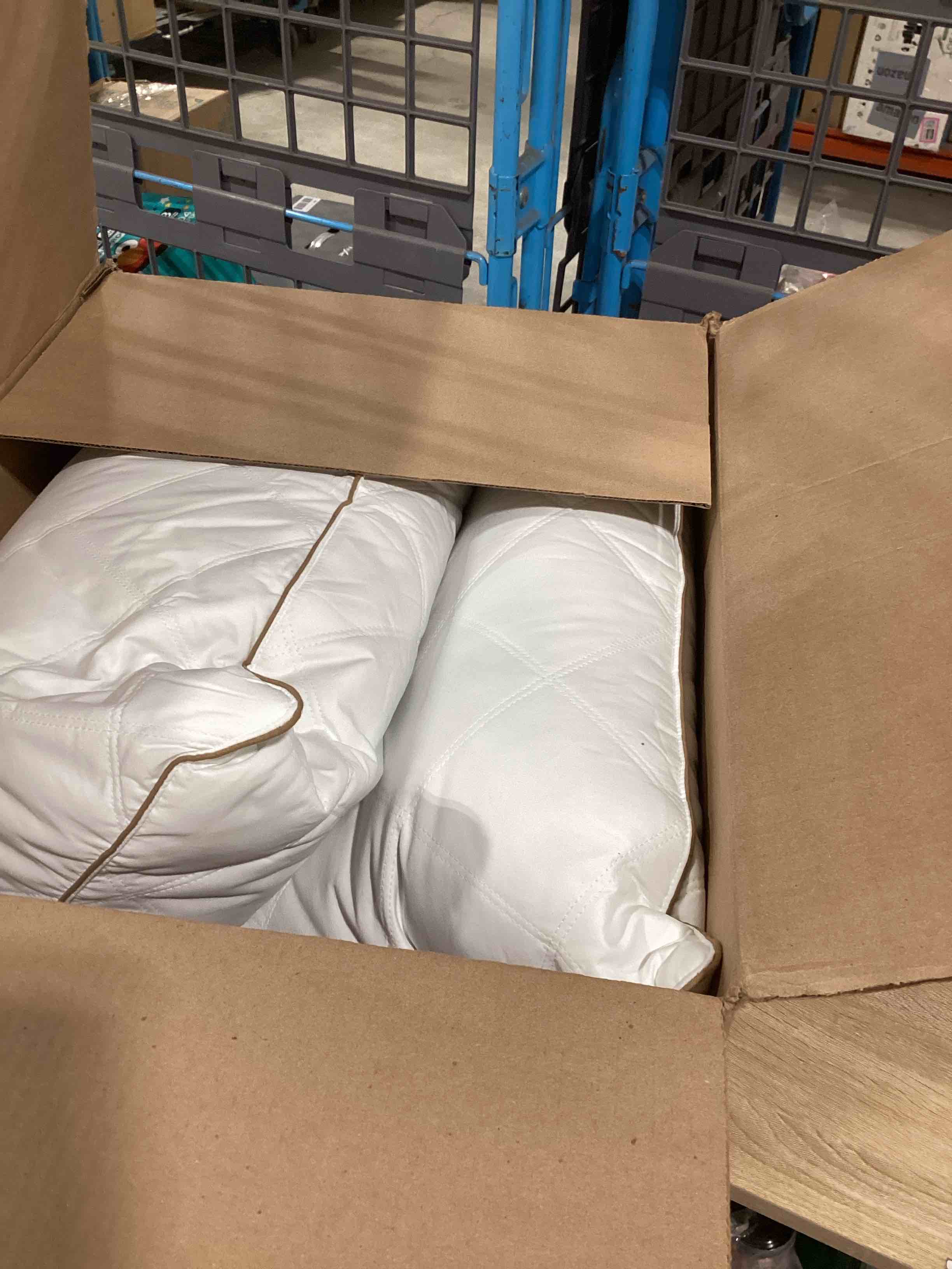 similar model JA COMFORTS Duck Feather Down Bed Pillows for Sleeping(2 Packs)-Standard/Queen,High Filling Weight,600 Thread Count,Double-Layer Downproof Fabric Design,10% Duck Down,Cotton Cover,White