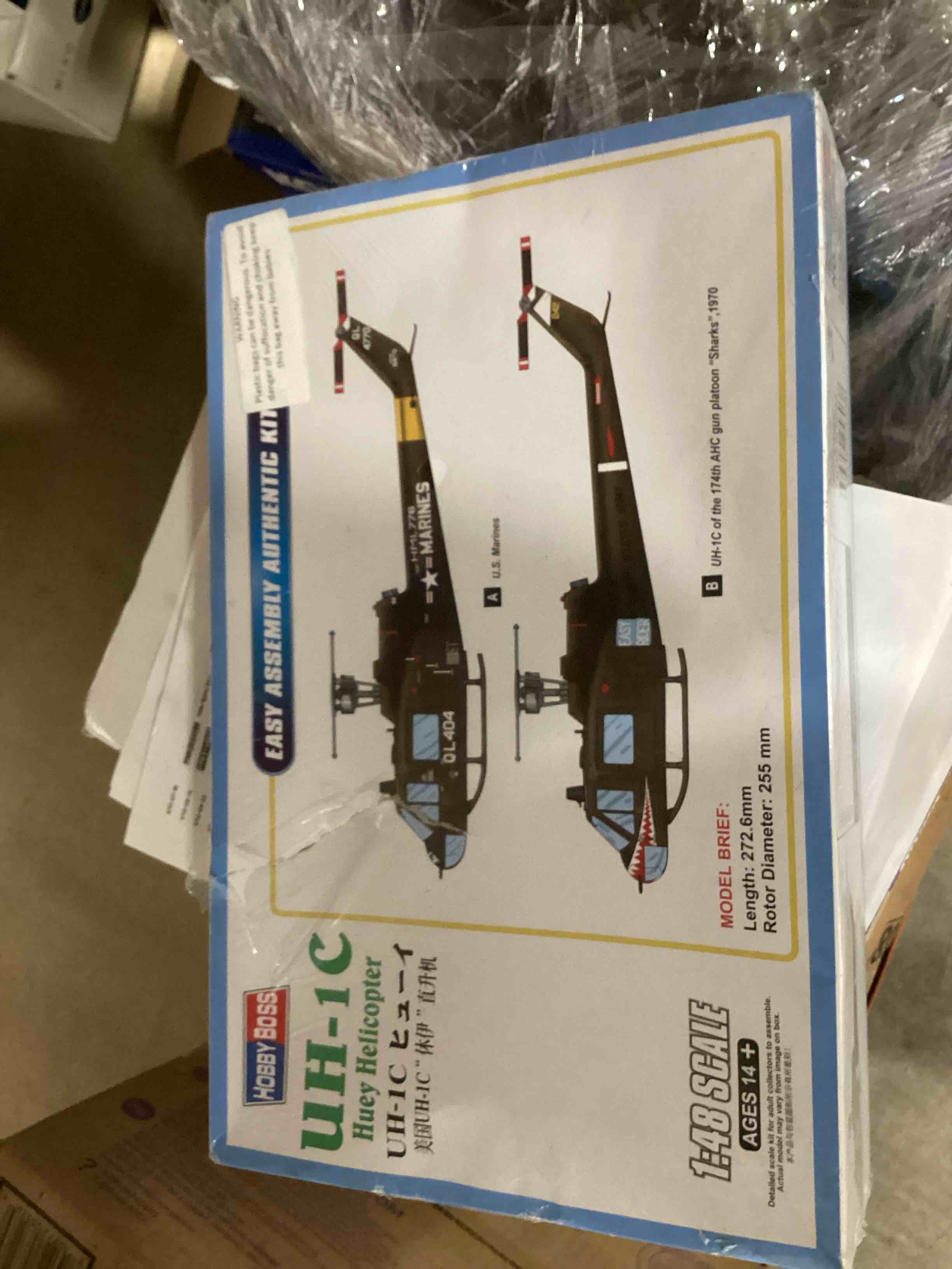 Condition photo showing New/Like New for hobby boss easy assembly uh-1c huey airplane model building kit