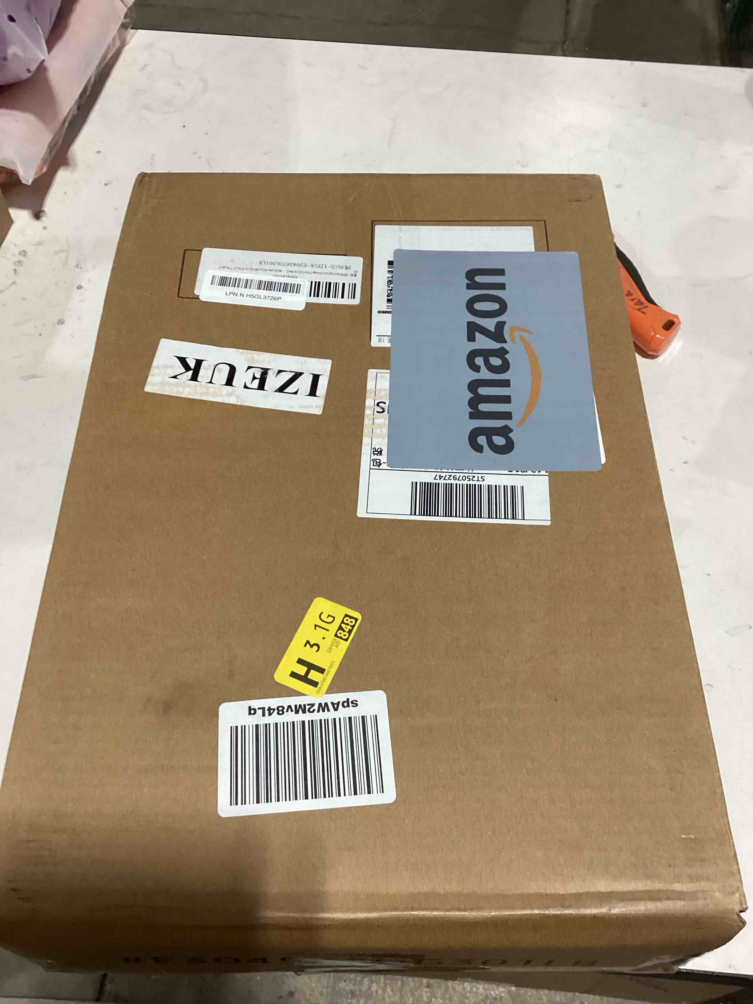 izeuk 3 tier shelf, heavy duty steel wire shelving unit for home, kitchen, laundry room organization