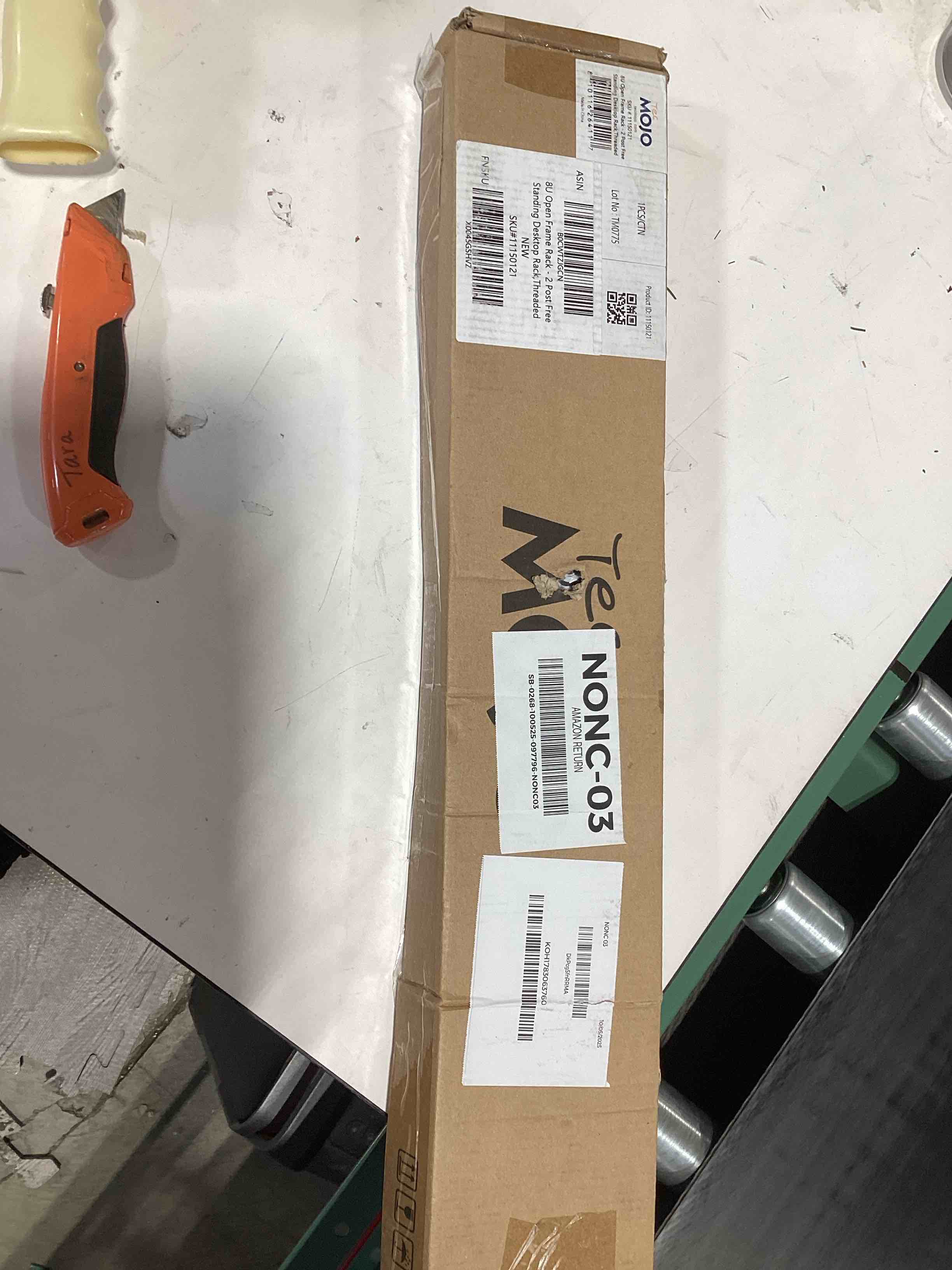 8U Open Frame Rack -  2 Post Free Standing Desktop Rack 