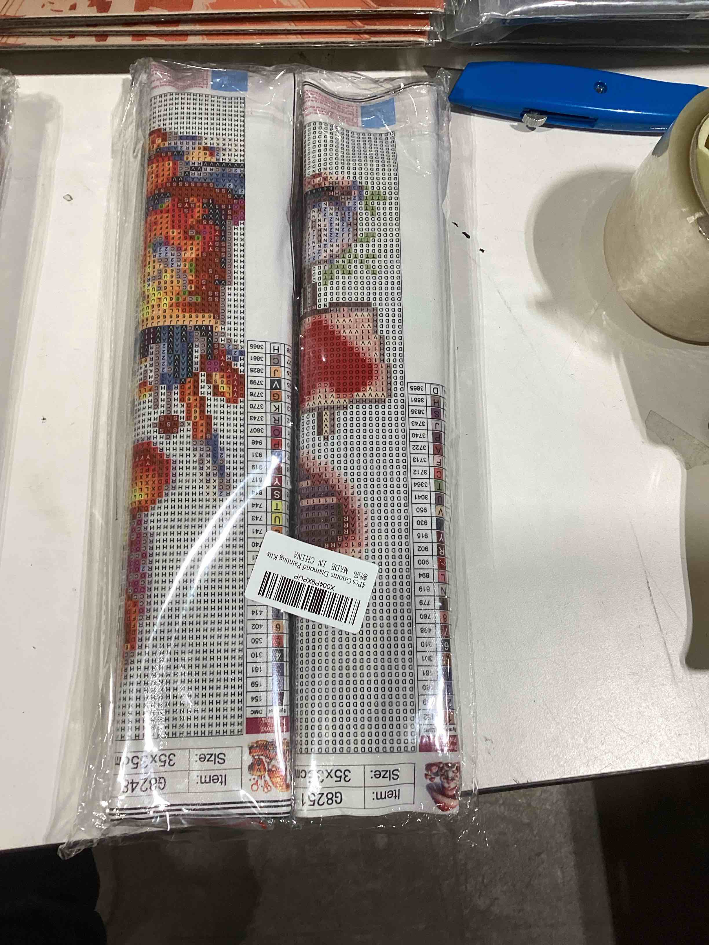Condition photo showing Good Condition for 4Pcs Gnome Diamond Painting Kits for Adults,5D DIY Full Drill Diamond Art Kits for Adults,Crystal Gem Diamond Art Painting Kits for Home Wall Decor G8248+G8249+G8250+G8251