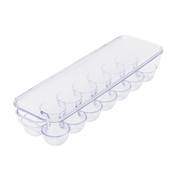 Mainstays Clear Plastic Egg Holder for Refrigerator (Holds