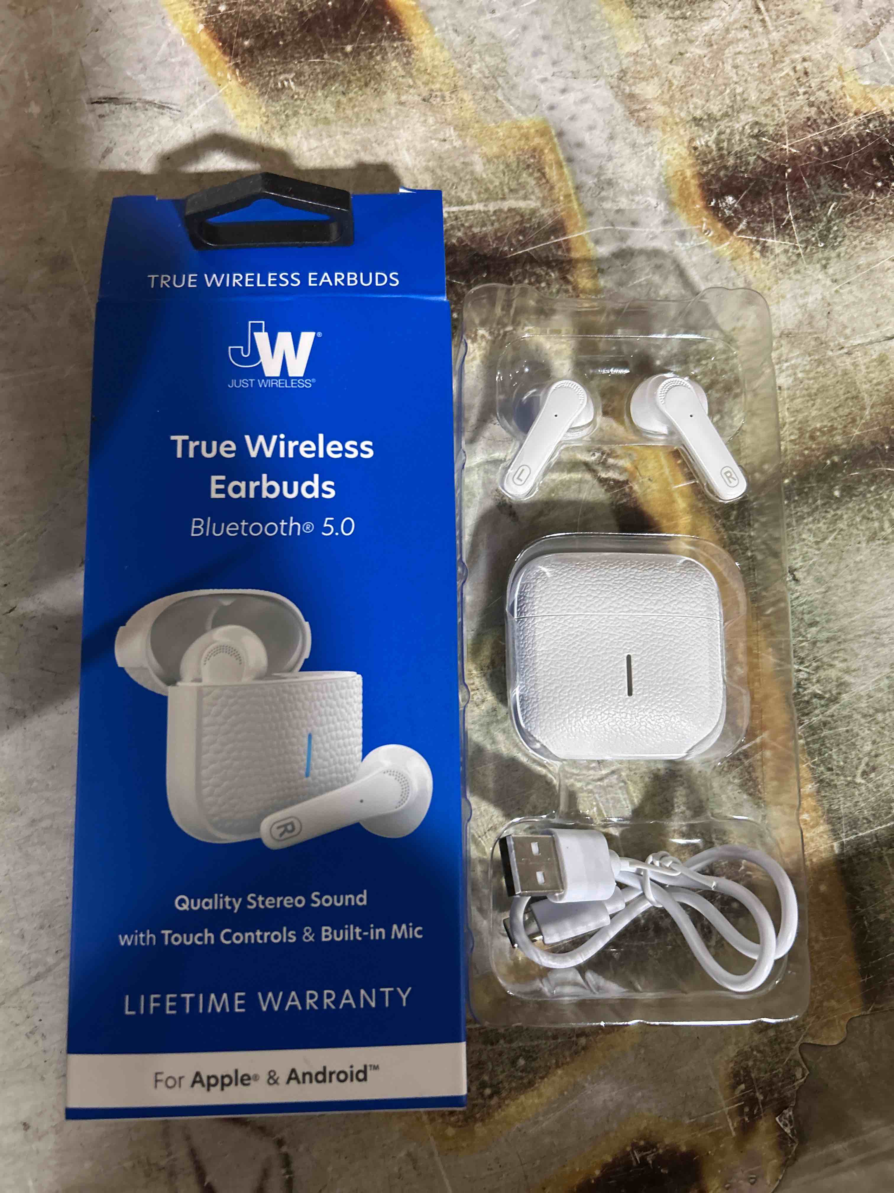 just wireless earbuds Bluetooth 5.0 for Apple and android
