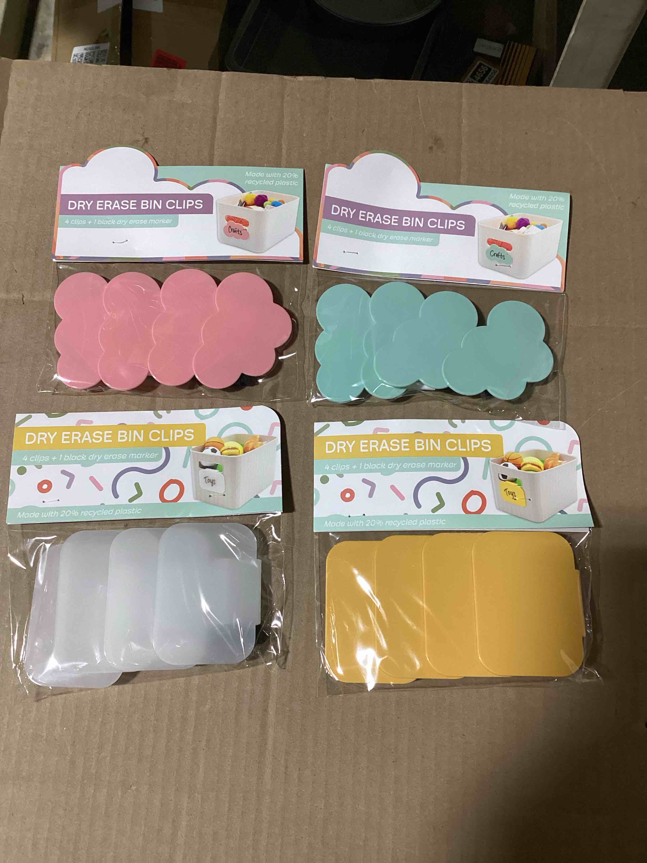 Box of Dry Erase Bin Clips, Approximately 75 Packs 