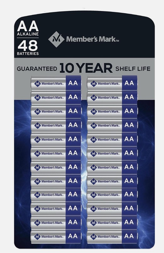 Member's Mark Alkaline AA Batteries (48 Pack)