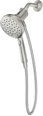 Verso Square Magnetix 8-Spray Patterns Wall Mount Handheld Shower Head with 1.75 GPM 5 in. in Spot Resist Brushed Nickel