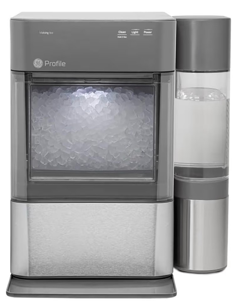GE Profile Opal 2.0 XL with 1 Gallon Tank, Chewable Crunchable Countertop Nugget Ice Maker, Scoop included, 38 lbs in 24 hours, Pellet Ice Machine with WiFi & Smart Connected, Stainless Steel