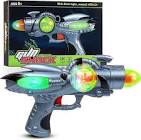 Electric Toy Space Gun, Galactic Infinity Alien Blaster Pistol for Kids Pretend Play with Flashing LED Lights and Blasting Laser FX Sounds