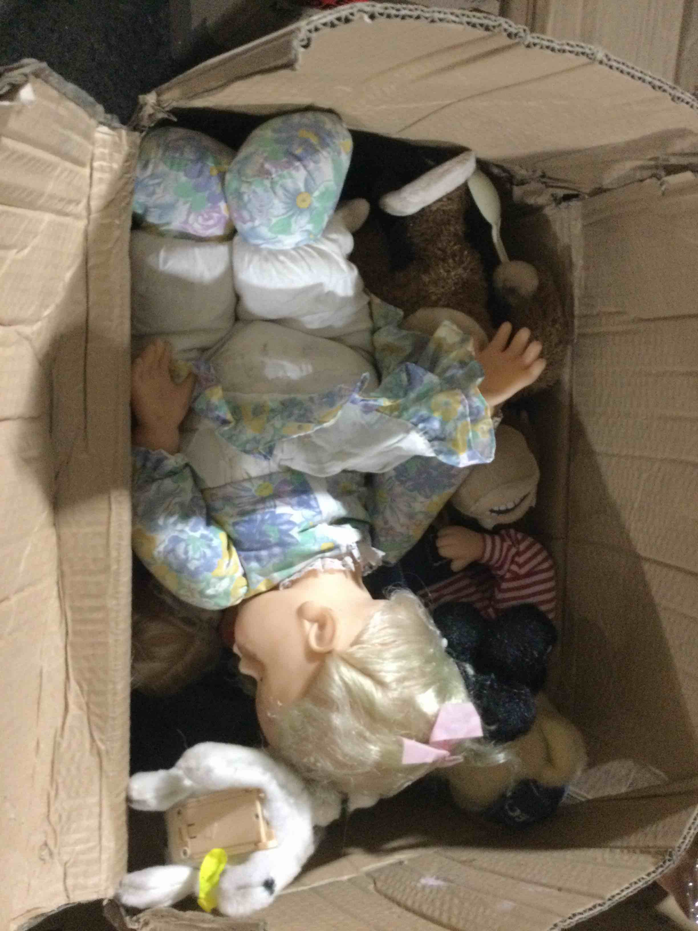 box of assorted toys