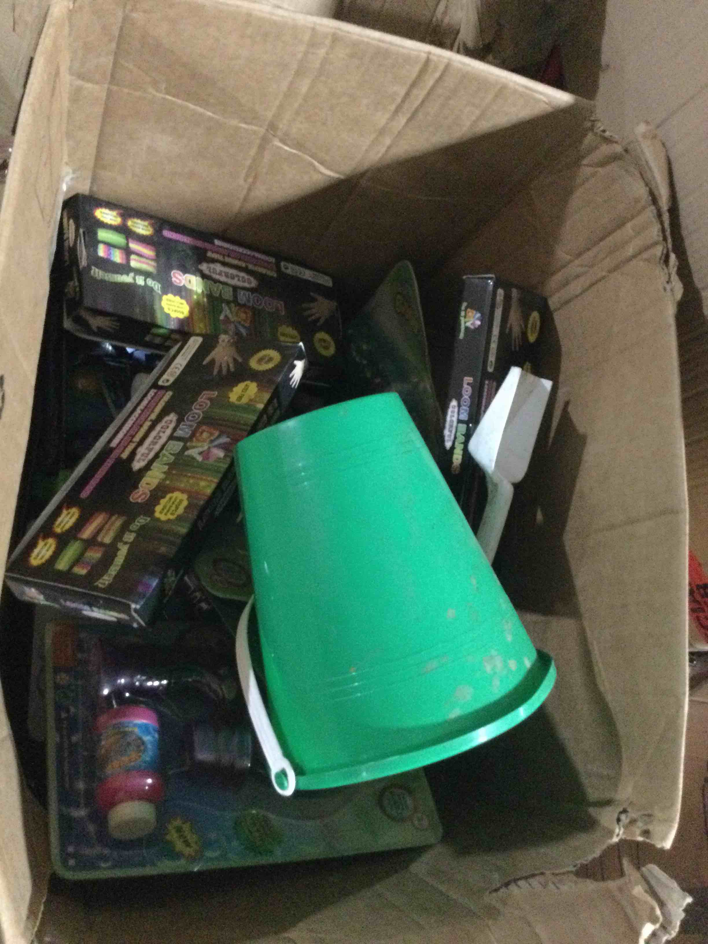 assorted box of toys 