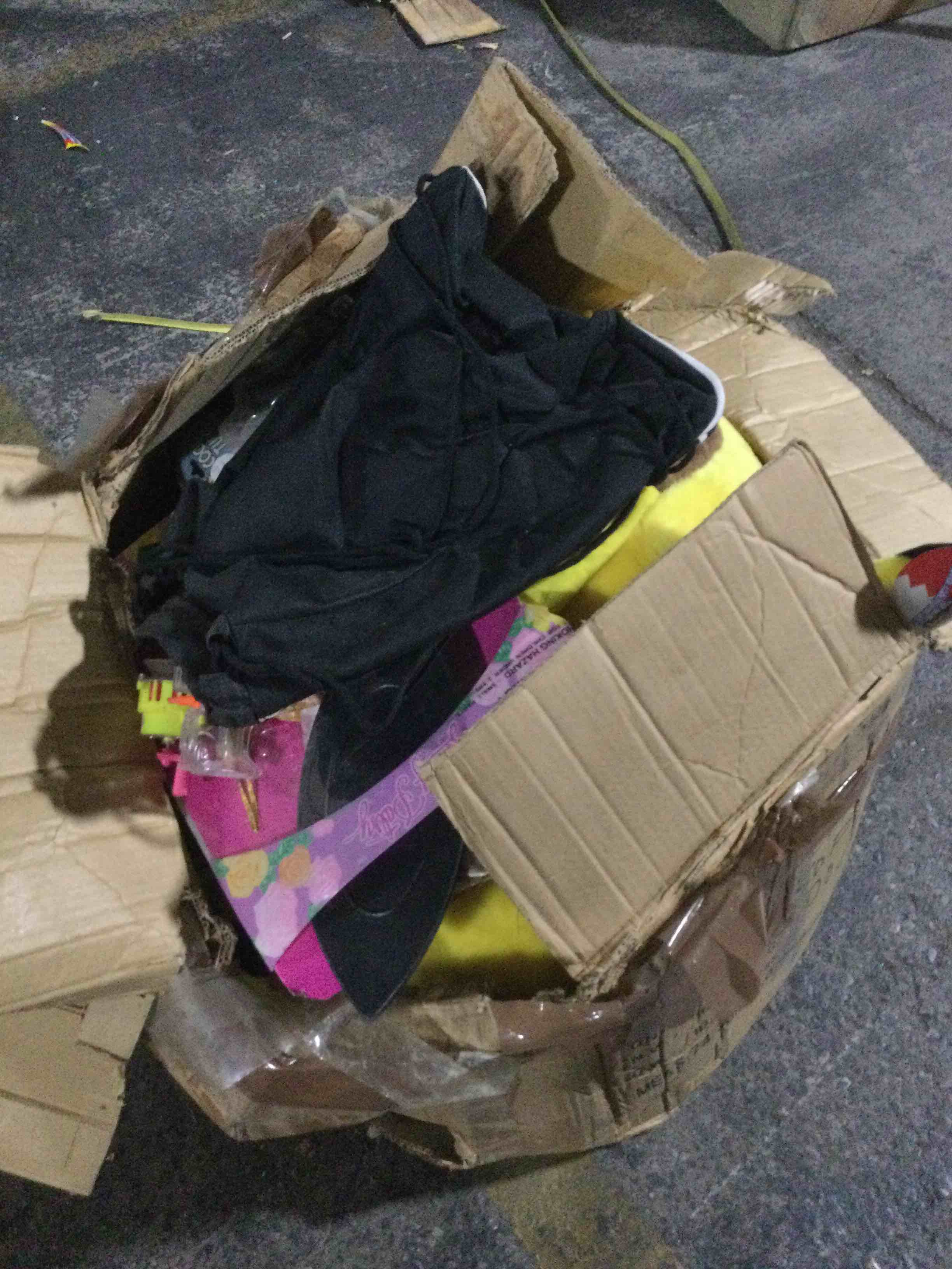 box of assorted toys ect..