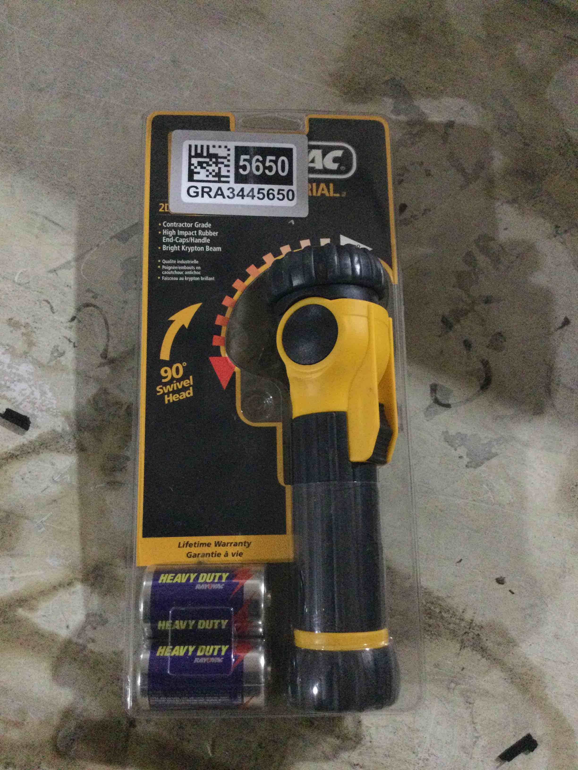 Rayovac Industrial Grade 2D Swivel Flashlight Batteries Included, ISL2D-BC