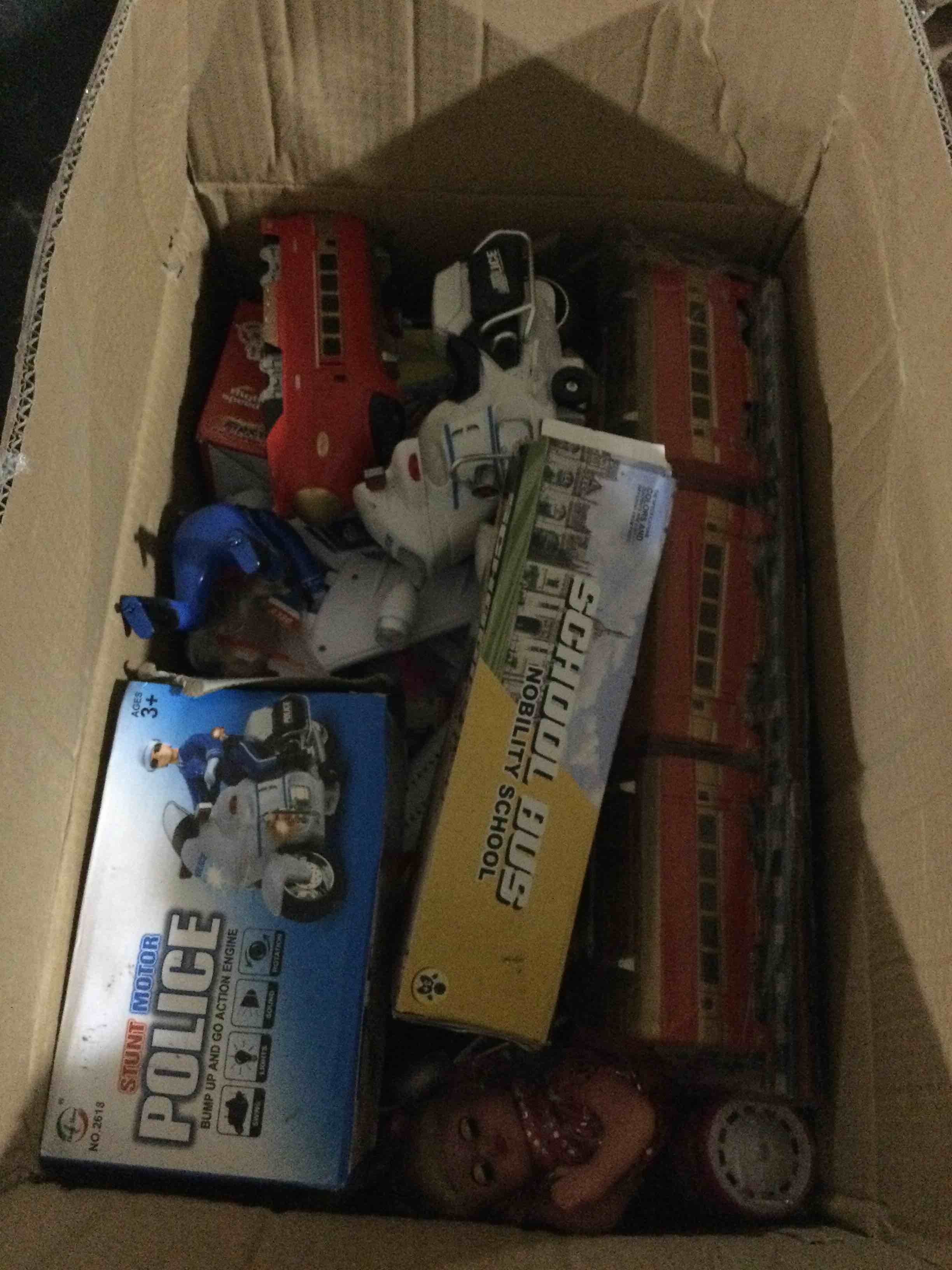 box of assorted toys ect…