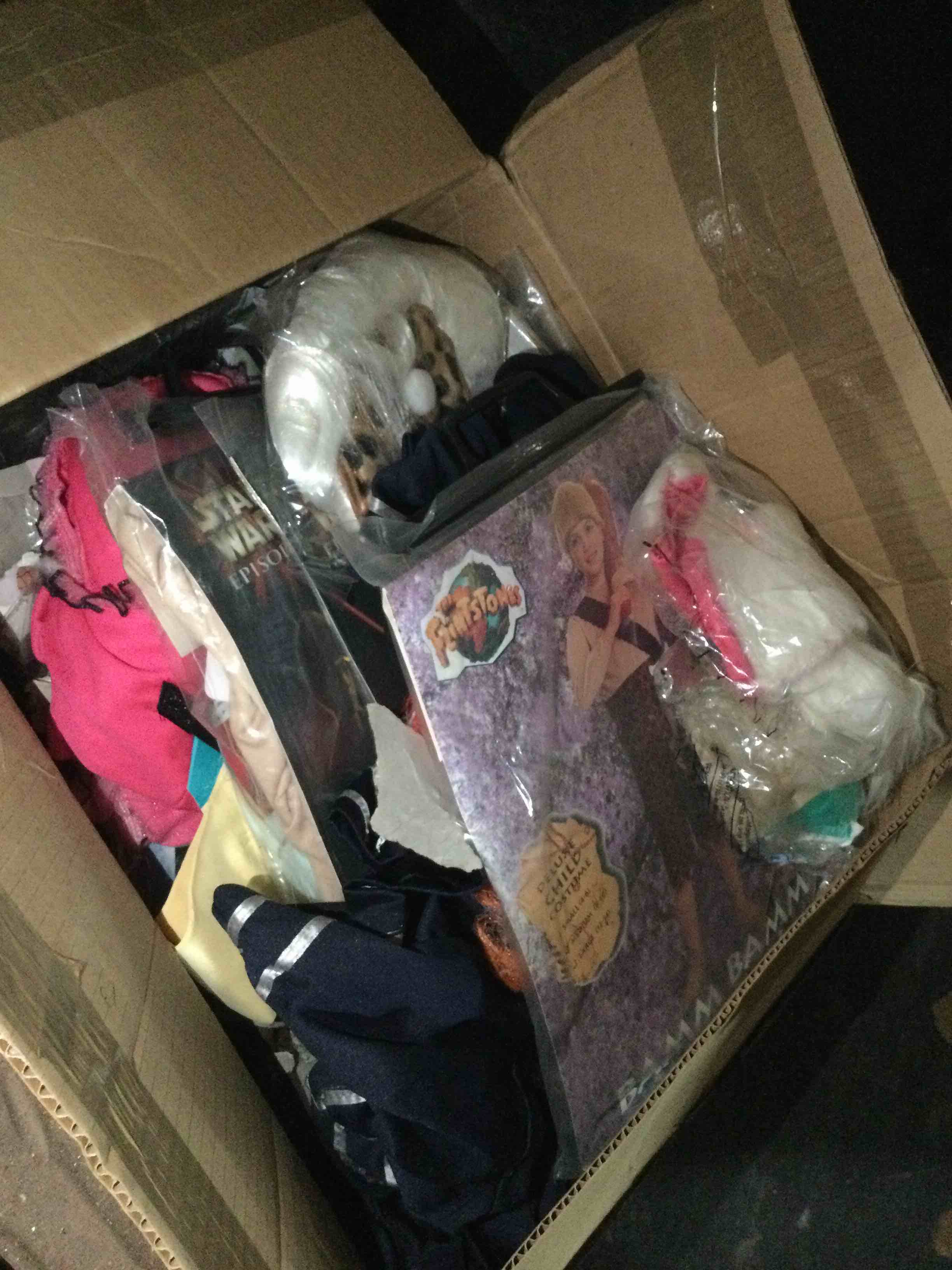 box of Halloween costumes all kinds (sizes vary)