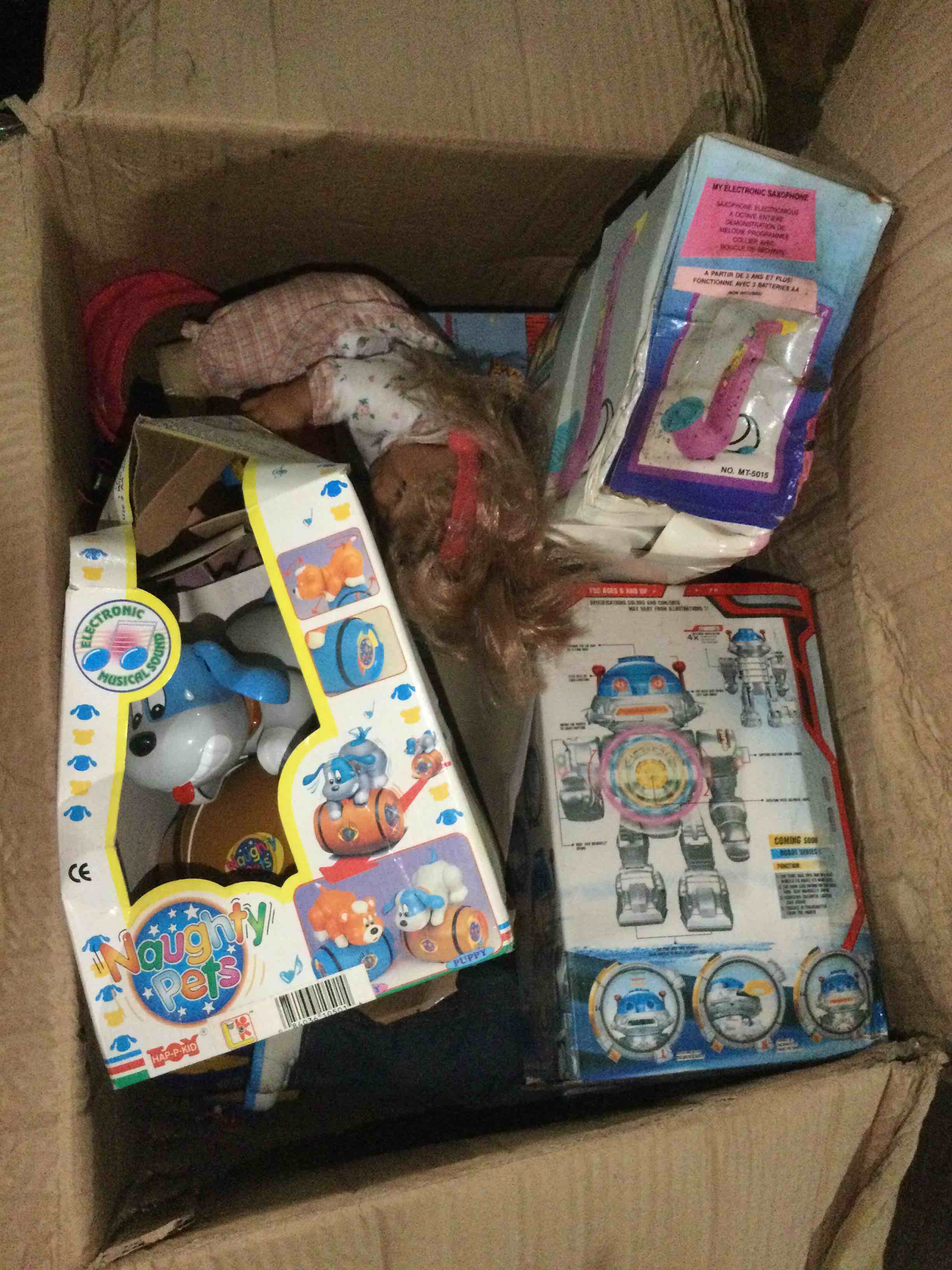 box of assorted toys ect…