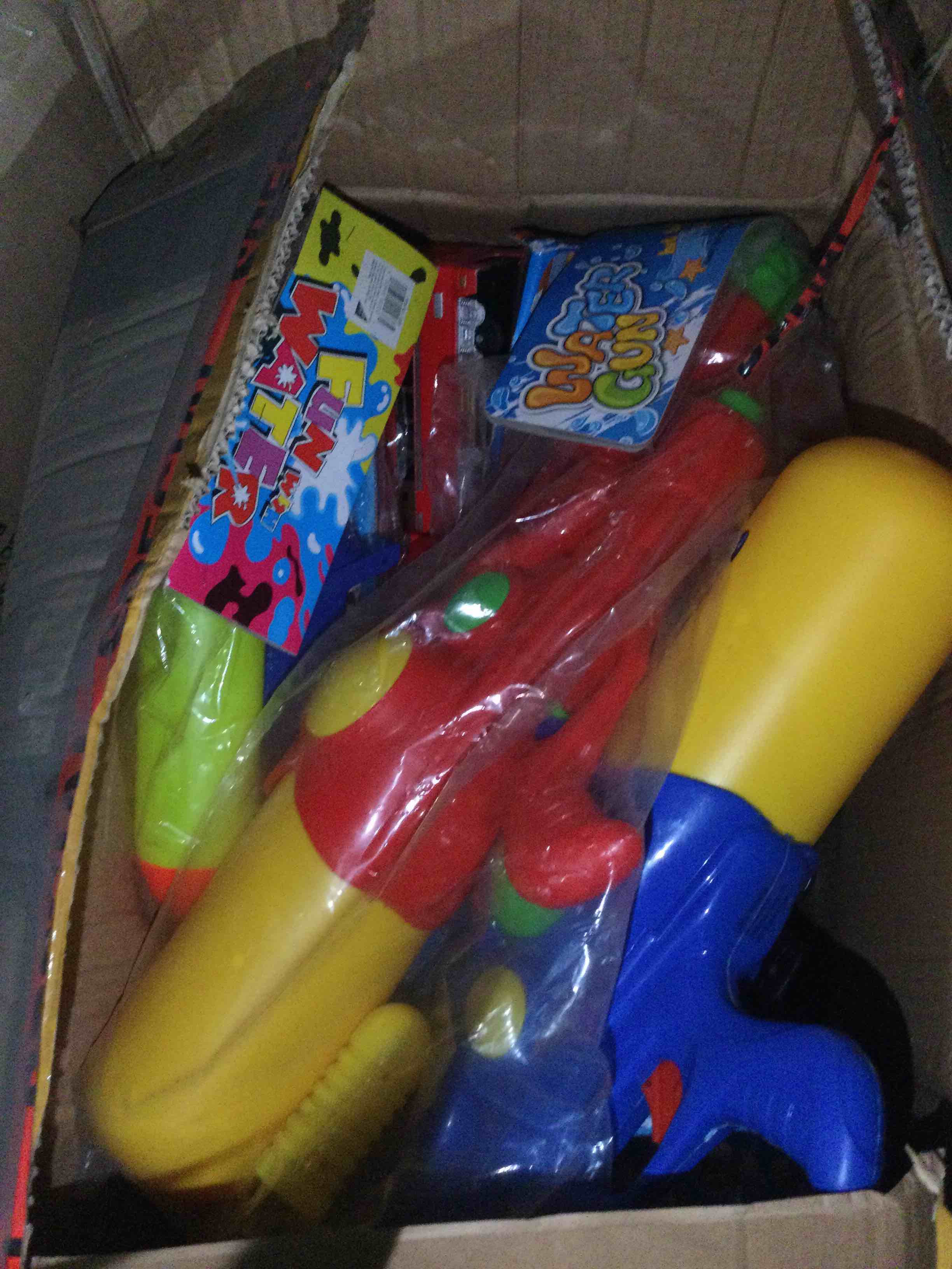 box of assorted toys ect…