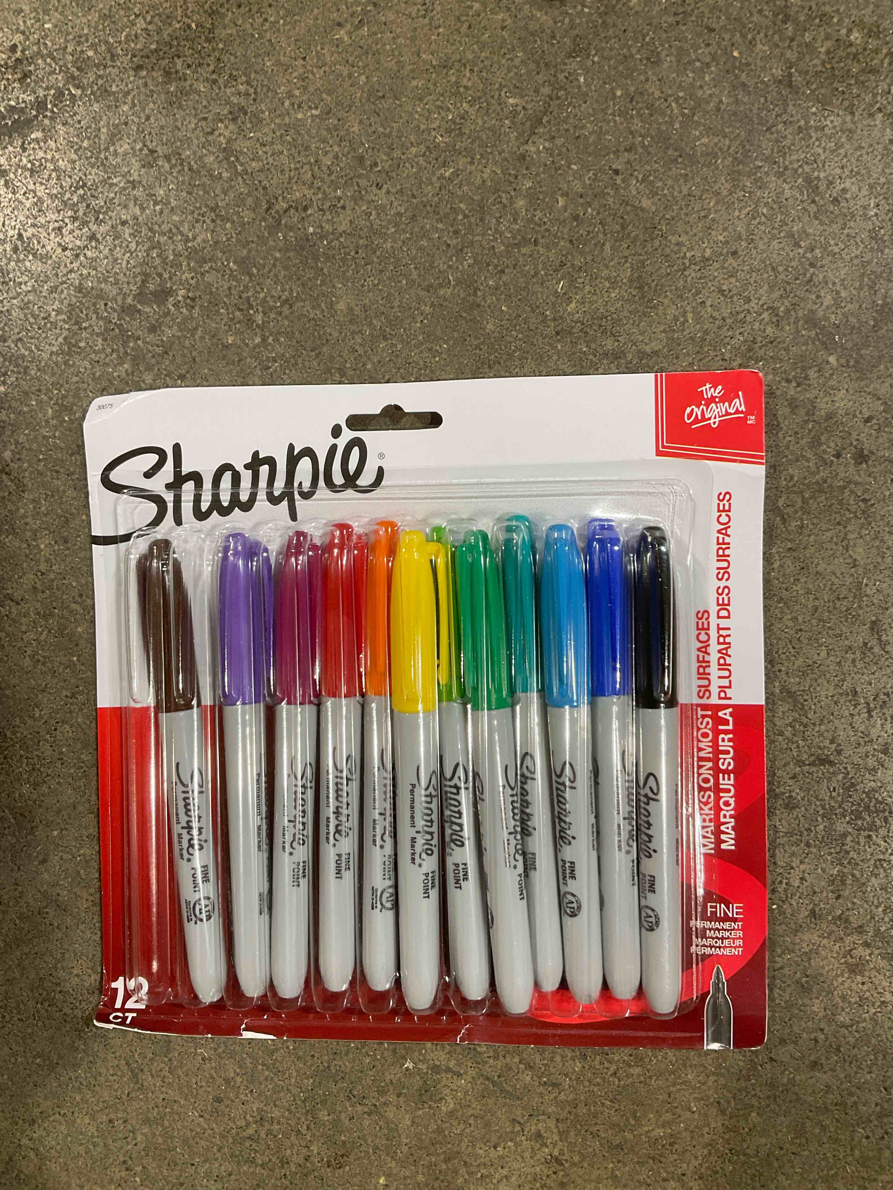 Condition photo showing Good Condition for Sharpie Permanent Markers, Fine Tip, Assorted Colors, 12 Count - Quick Drying, Fade Resistant, Arts & Crafts, Desk, Office Supplies