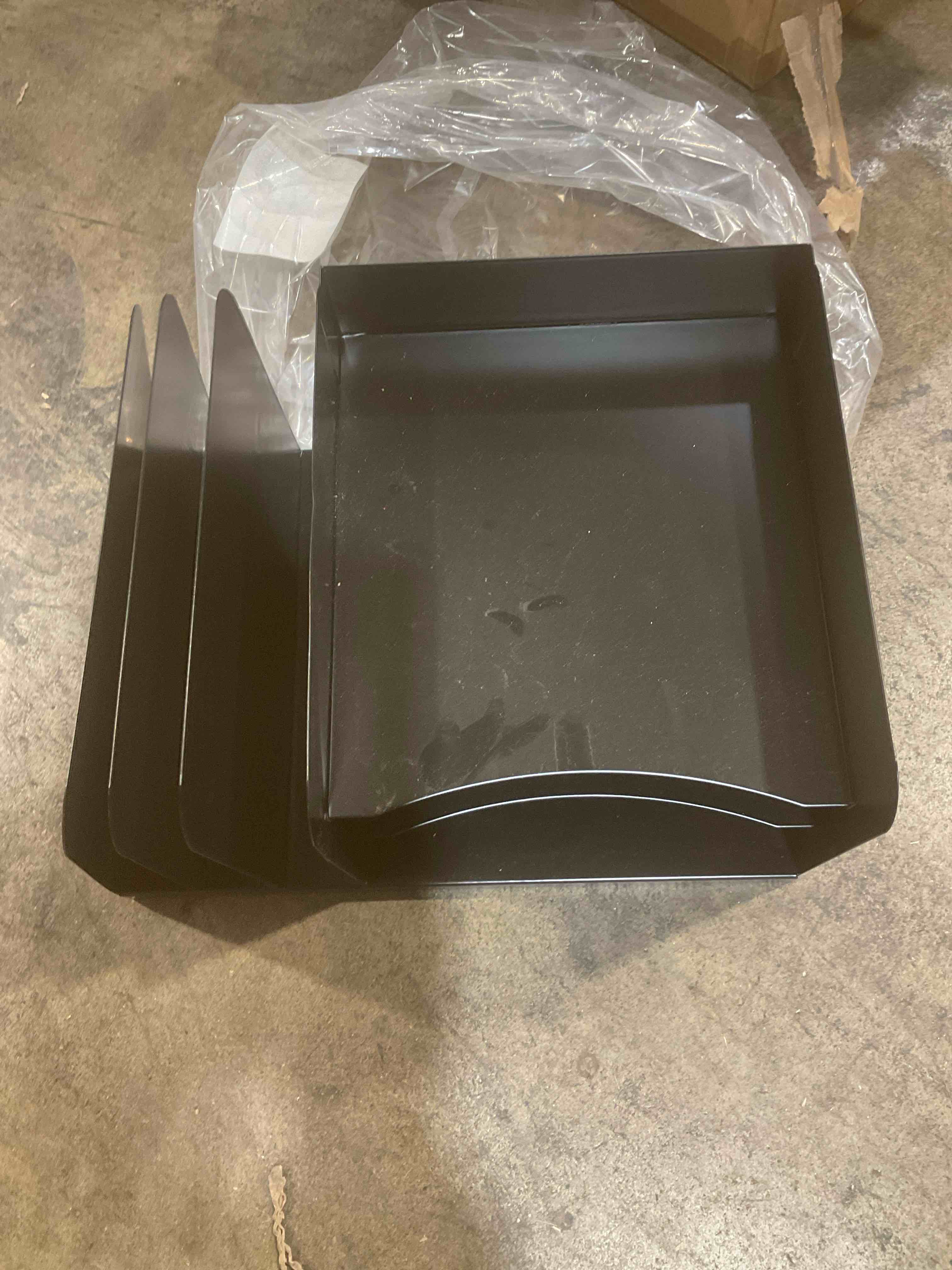 Condition photo showing Good Condition for Huron Desktop File Organizer Combo Vert 3 Slot/Horz 3 Slot, Black Commercial Grade Steel