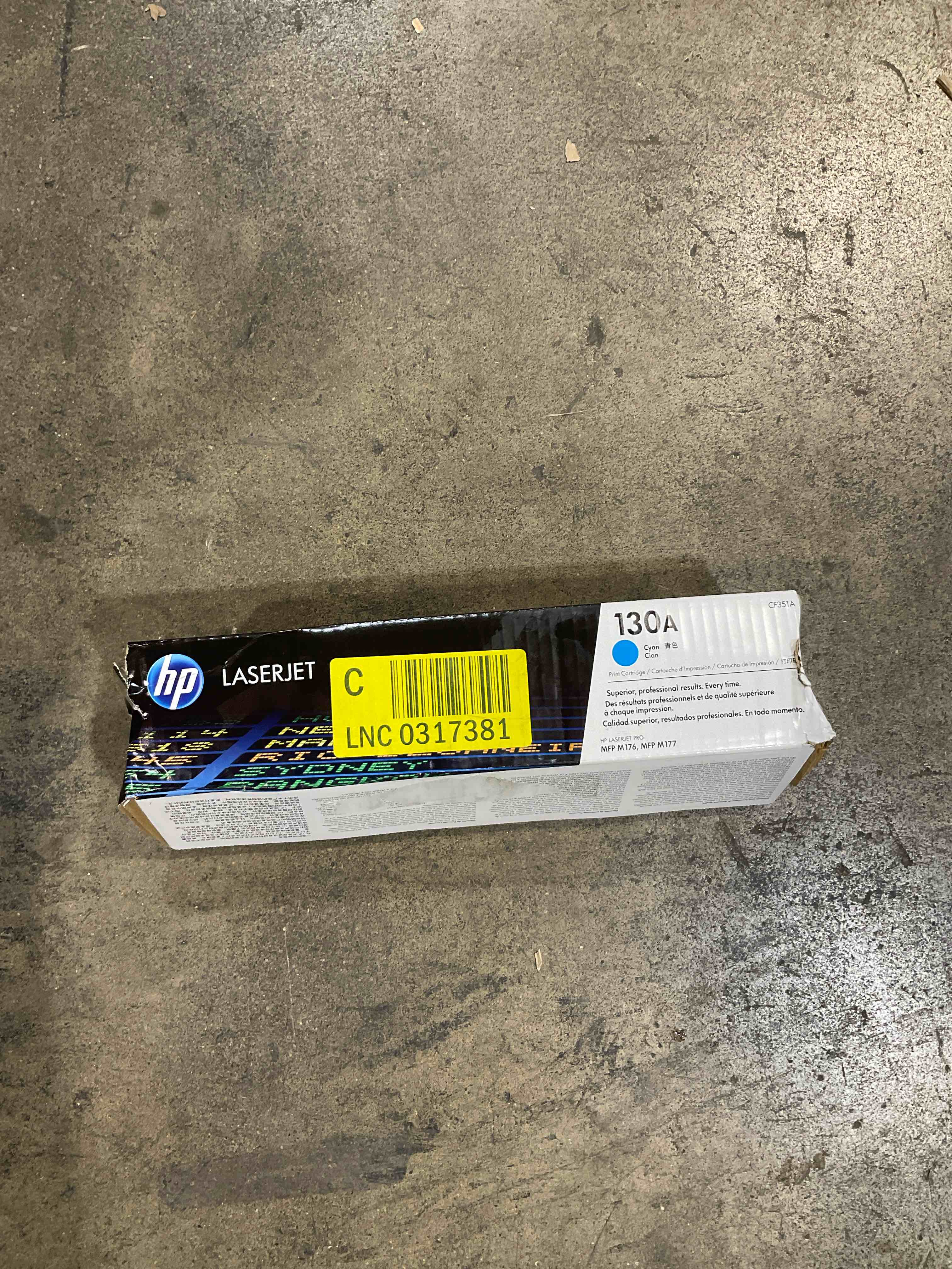 Condition photo showing Good Condition for HP 130A Cyan Toner Cartridge | Works Color LaserJet Pro MFP M176, M177 Series | CF351A