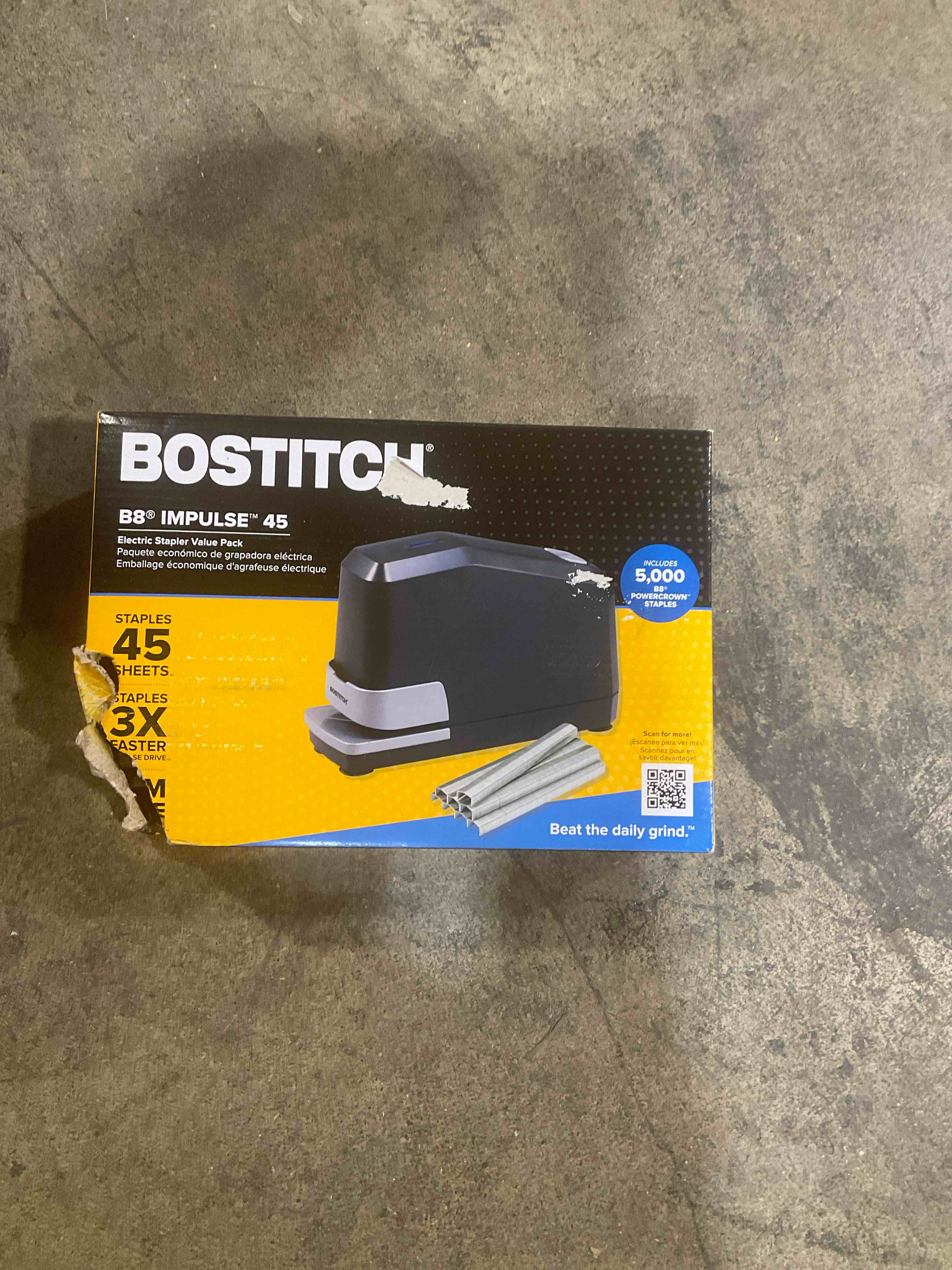 Condition photo showing New/Like New for Bostitch B8 Impulse 45 Electric Stapler 45-Sheet Capacity Black B8EVALUE