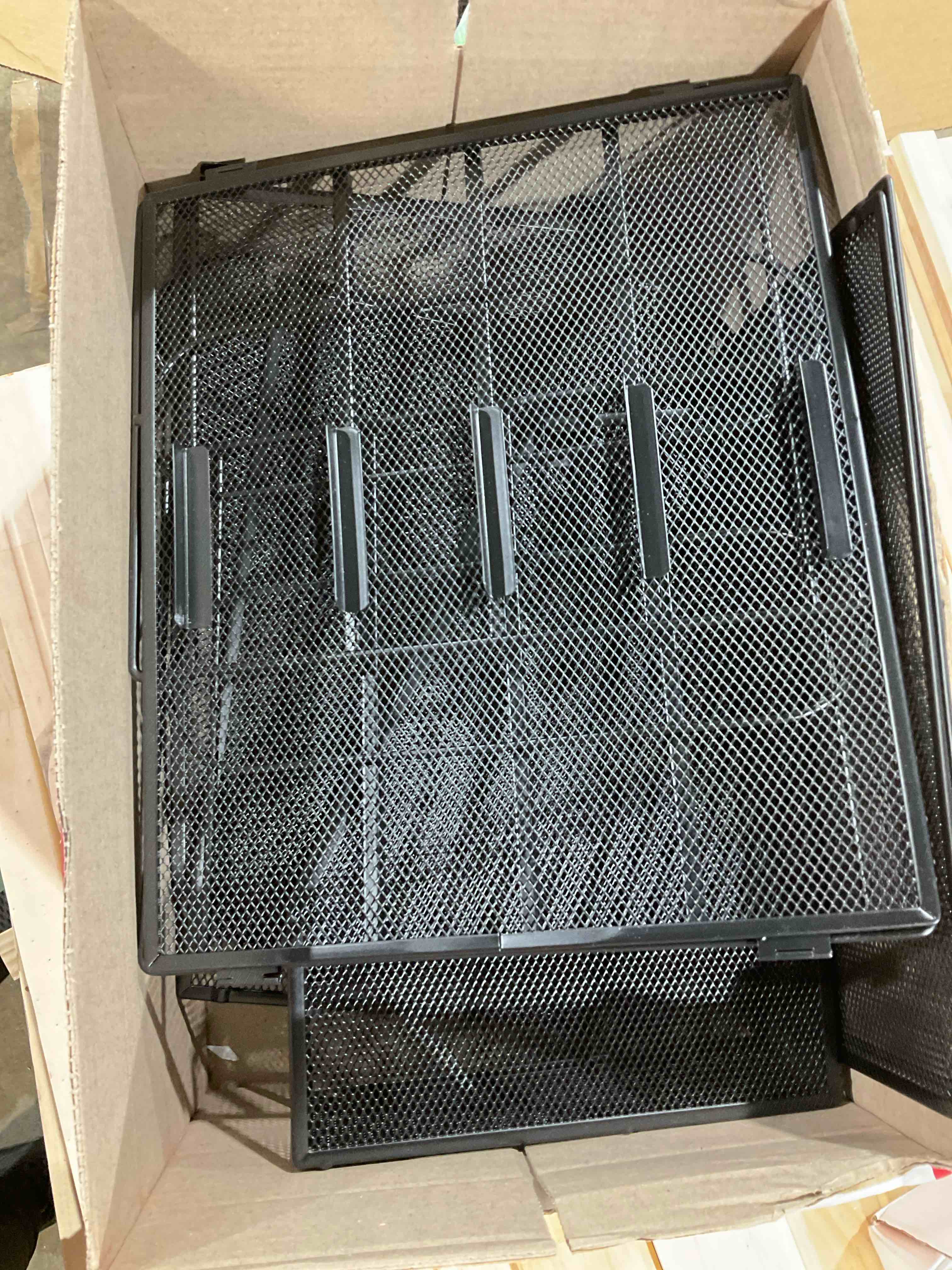 gianotter 4-Tier Paper Organizer With Magazine Holder, Desk Organizers and Accessories, Desk Accessories & Workspace Organizers, File Organizer for Office Supplies Storag (Black, 4-Tier)