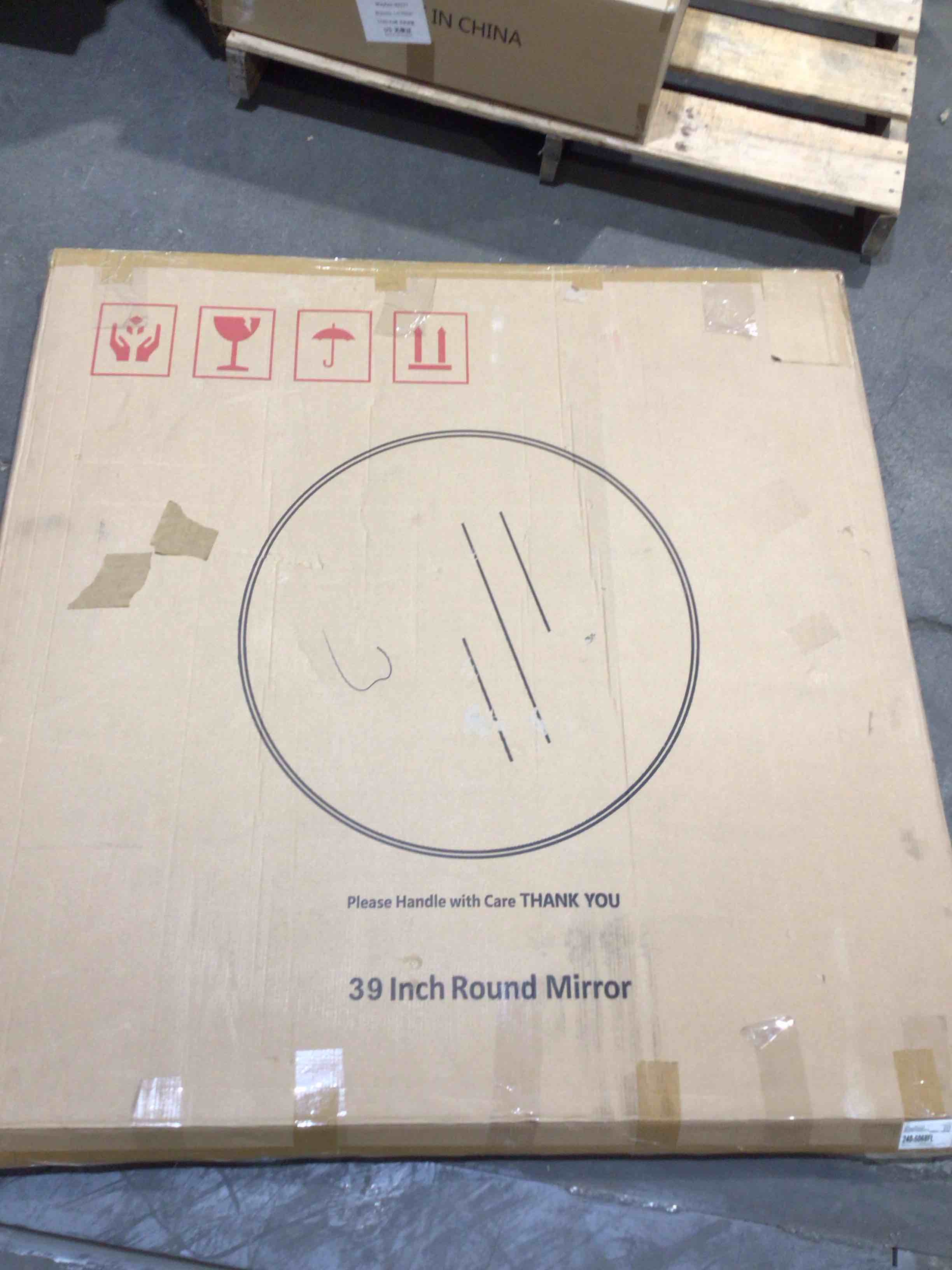 39" Round Mirror, Gold Circle Bathroom Wall Mounted Mirror, Premium Aluminum Frame, Modern Deep Set Design, Home Decor Mirror for Washroom, Living Room, Entryway (39" +Gold)