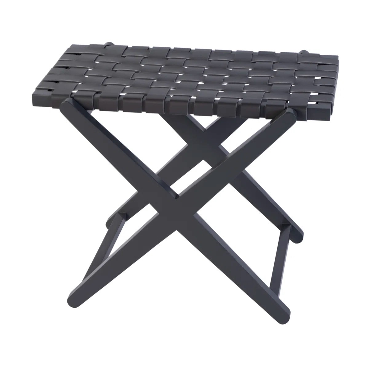 Faison Leather and Wood Luggage Rack