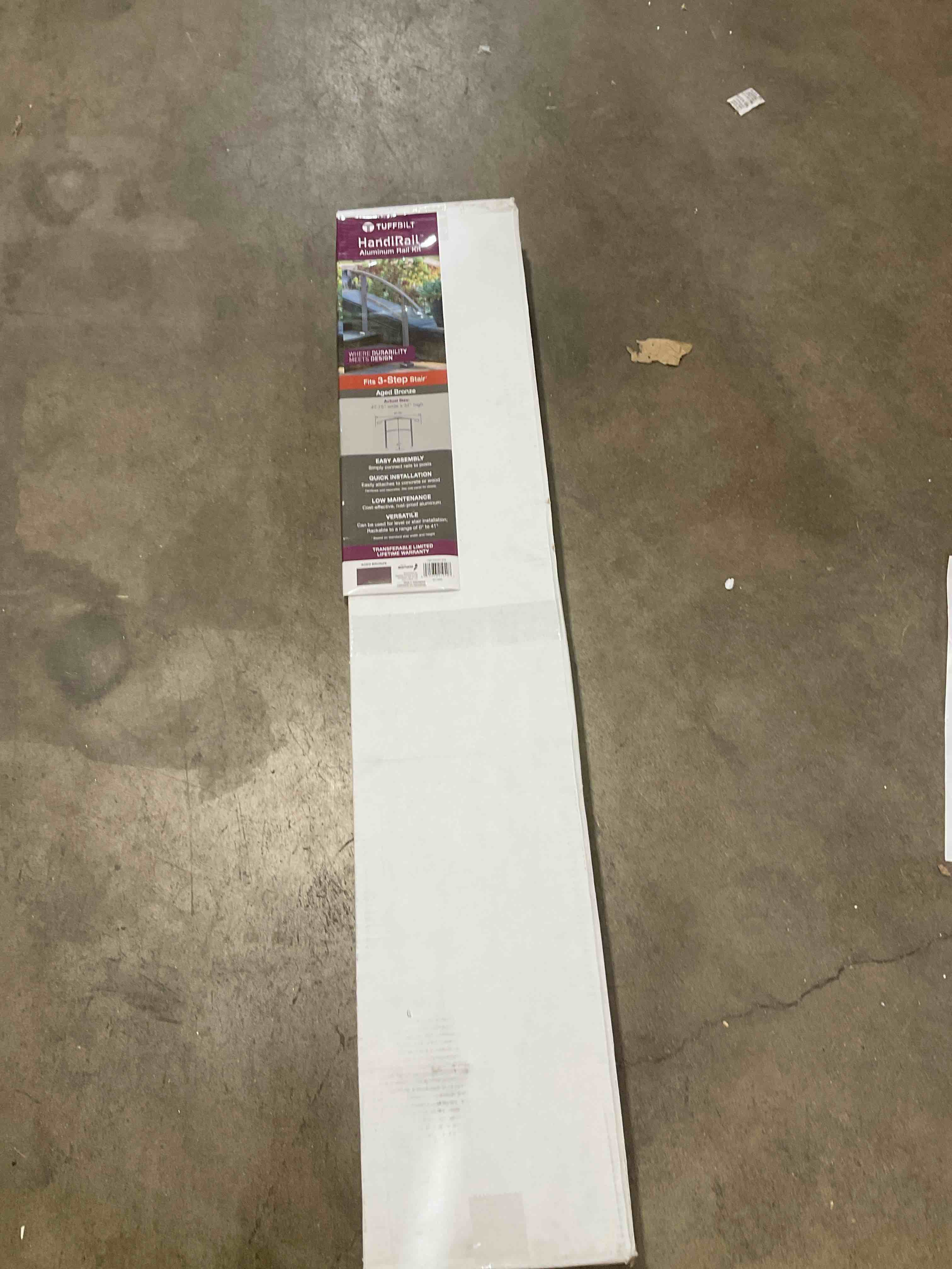 Condition photo showing Good Condition for handirail 3-step aluminum rail kit, aged bronze