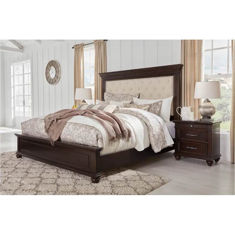 b788-157-96-54 ashley furniture brynhurst queen panel upholstered headboard 