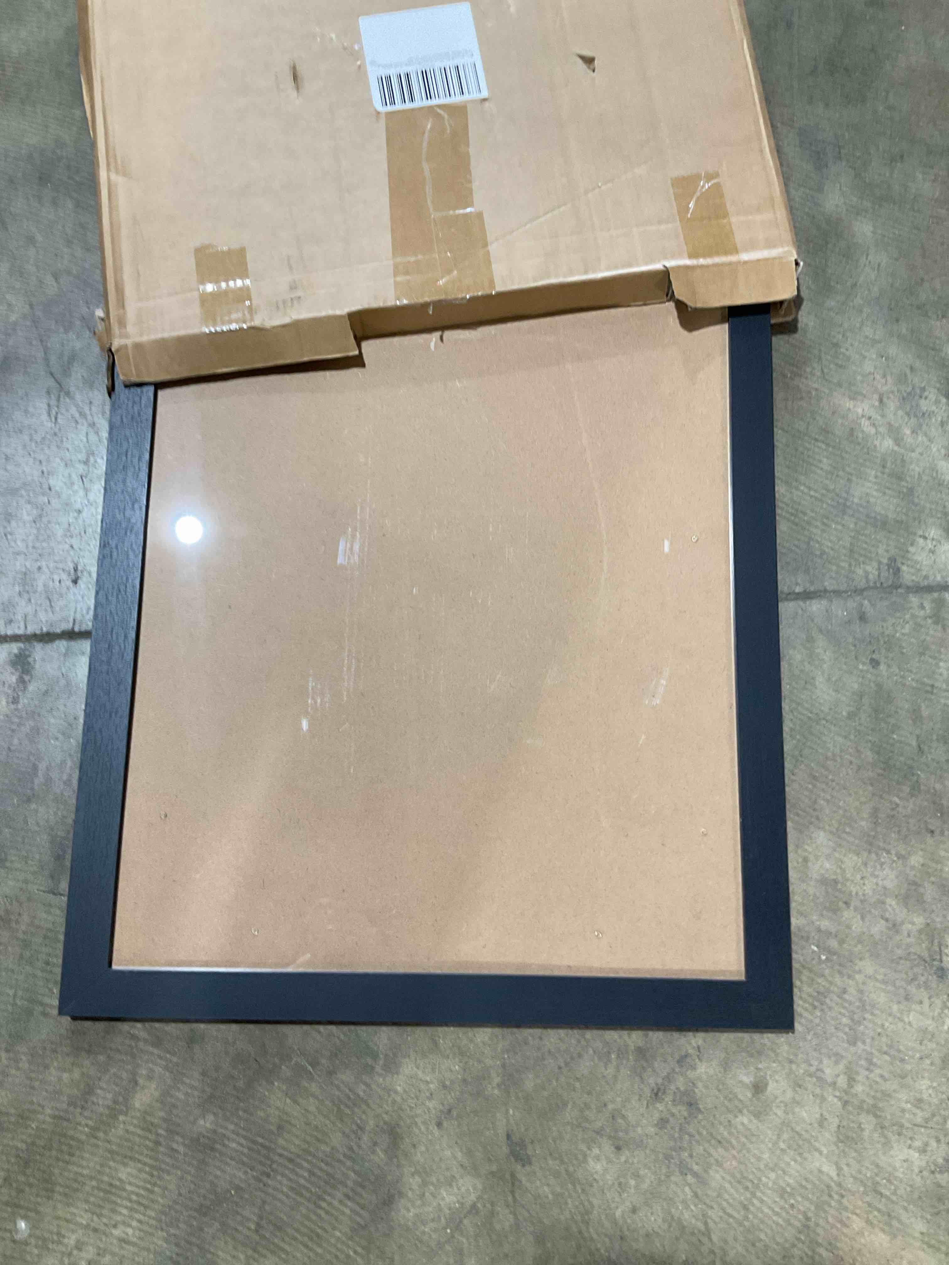 Condition photo showing New/Like New for 19.7x27.6 picture frame for wall display, 19.7x27.6 black picture frame with shatter resistant plexiglass, stable and sturdy puzzle frame for wall display, handpicked gift collection, 1 pack