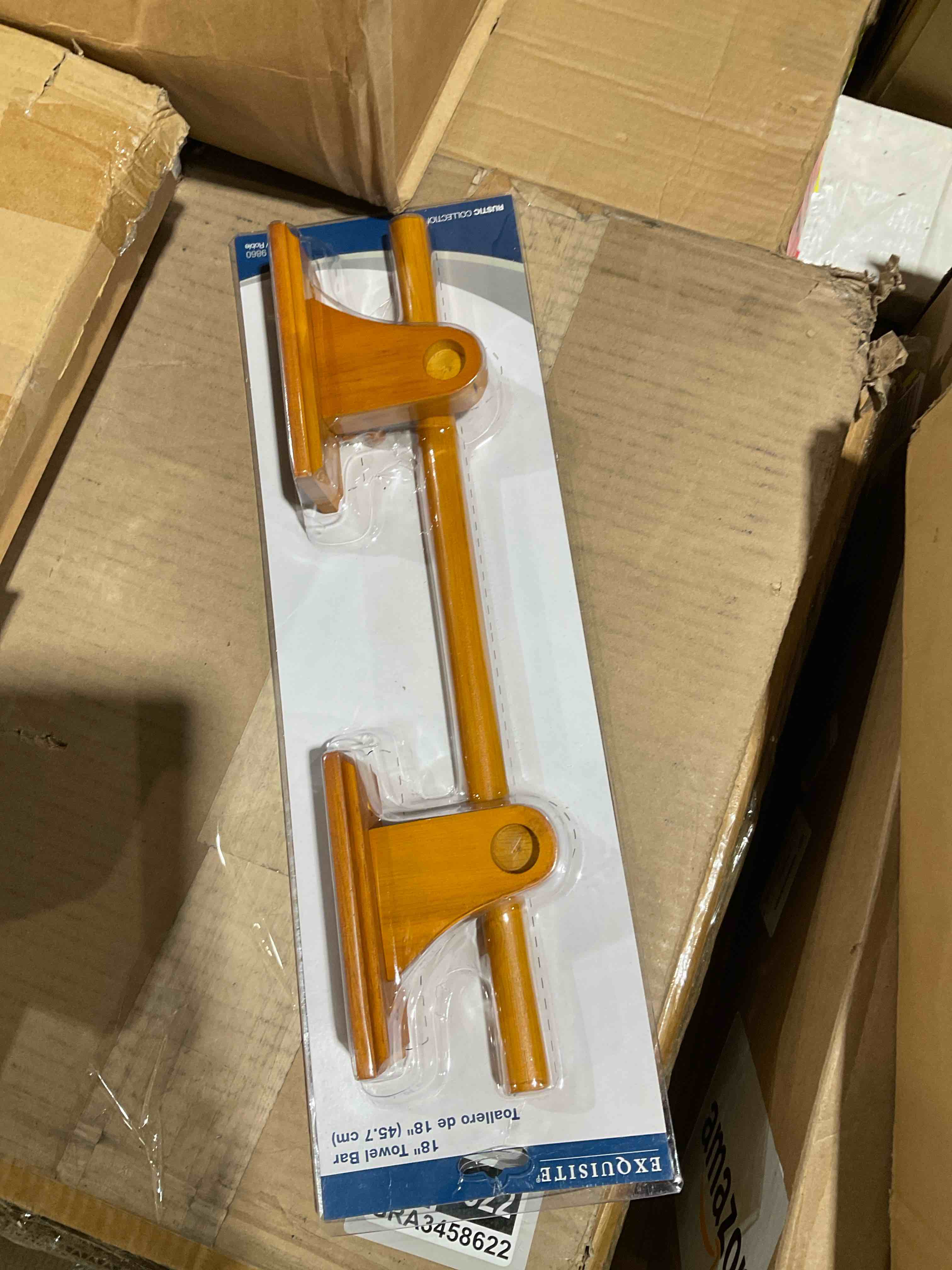 Condition photo showing New/Like New for 165 9860 18" rustic oak towel bar