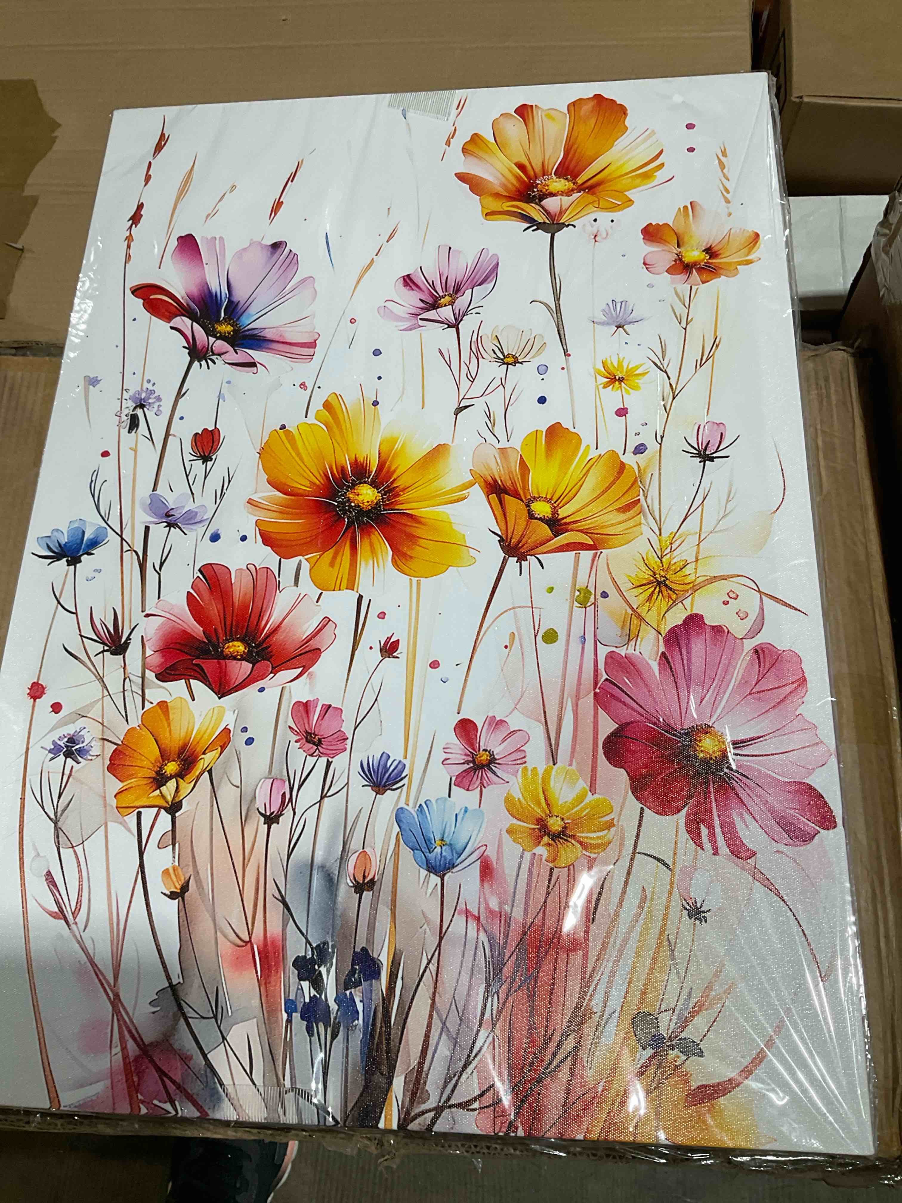 Condition photo showing New/Like New for dzrwubhs watercolour floral wall art for living room canvas wall decor for bedroom modern family decor flowers posters vintage wildflower pictures print paintings artwork home decoration 3 piece