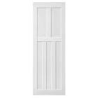 5 Panel White Primed DIY Unfinished Engineered Wood Standard Interior Door Slab, Pre-Drilled