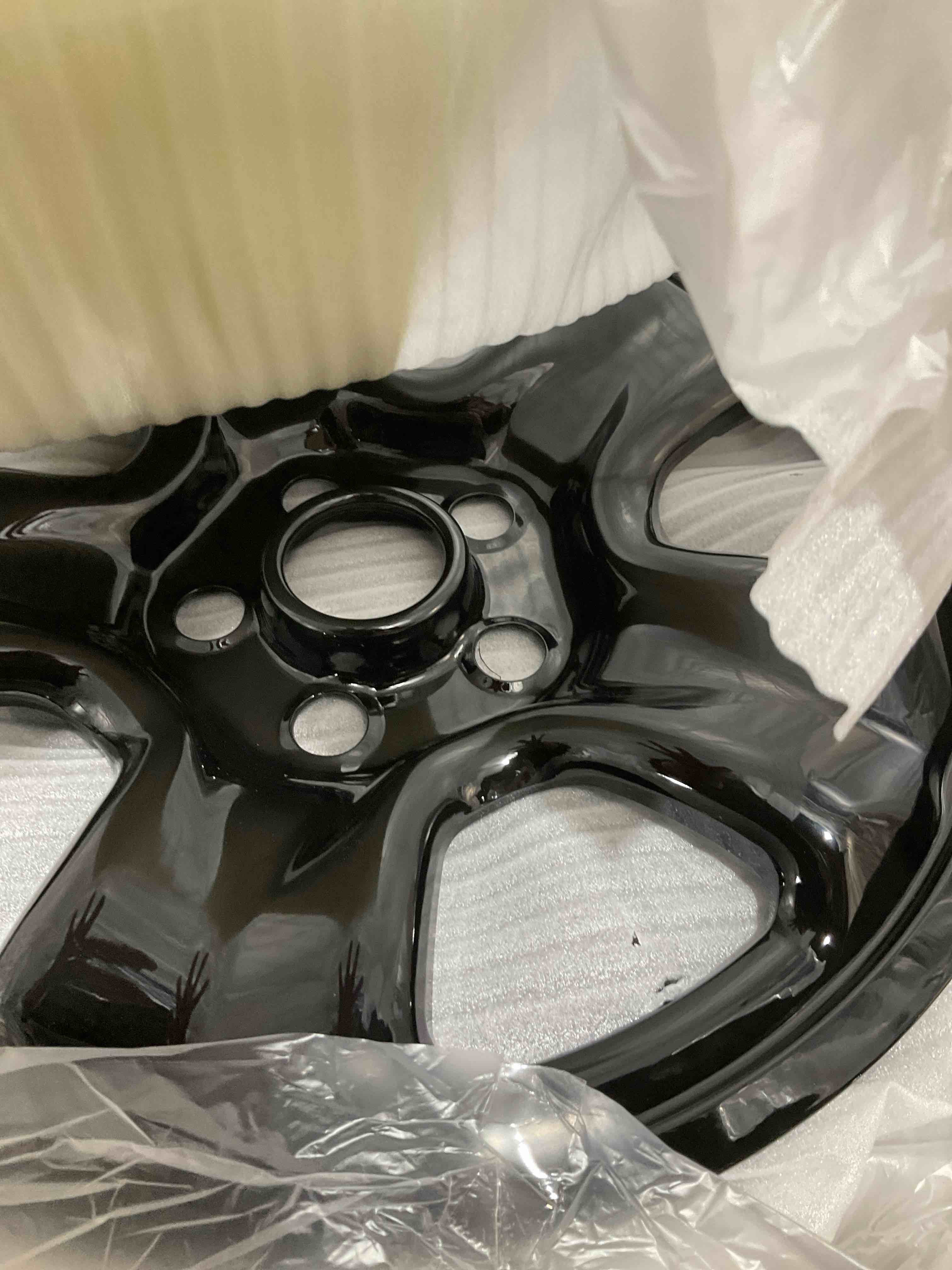 Condition photo showing New/Like New for tangmige 4-pack wheel skins compatible with honda cr-v crv 2012 2013 2014 2015 2016, 16 inch 16", hubcap, alloy wheel cover (bright black color)
