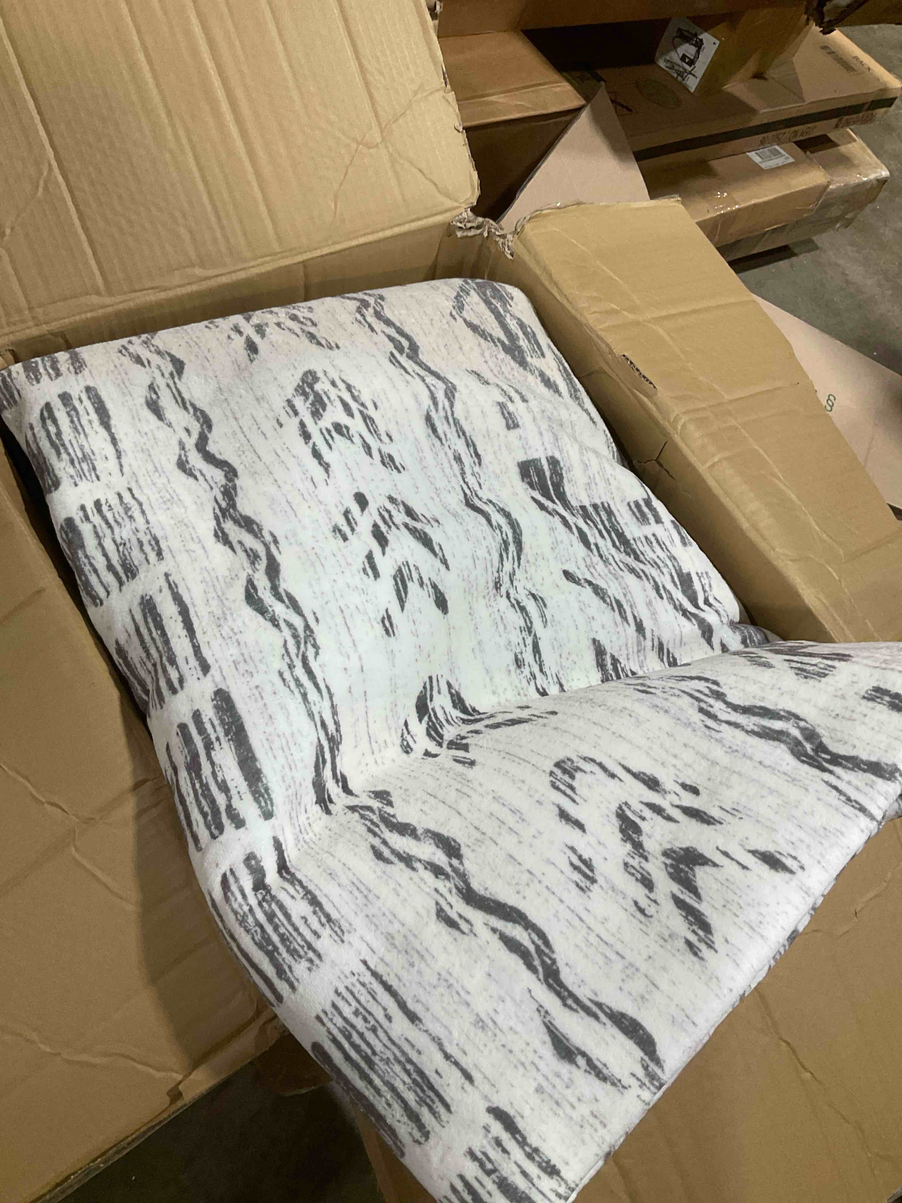 Condition photo showing Good Condition for 8x10 area rugs washable rug: anti-skid abstract modern living room rug soft thin carpets indoor floor non-shedding carpet for bedroom dining farmhouse nursery home office (white gray, 8'x10') white gray 8' x 10' (rectangular)