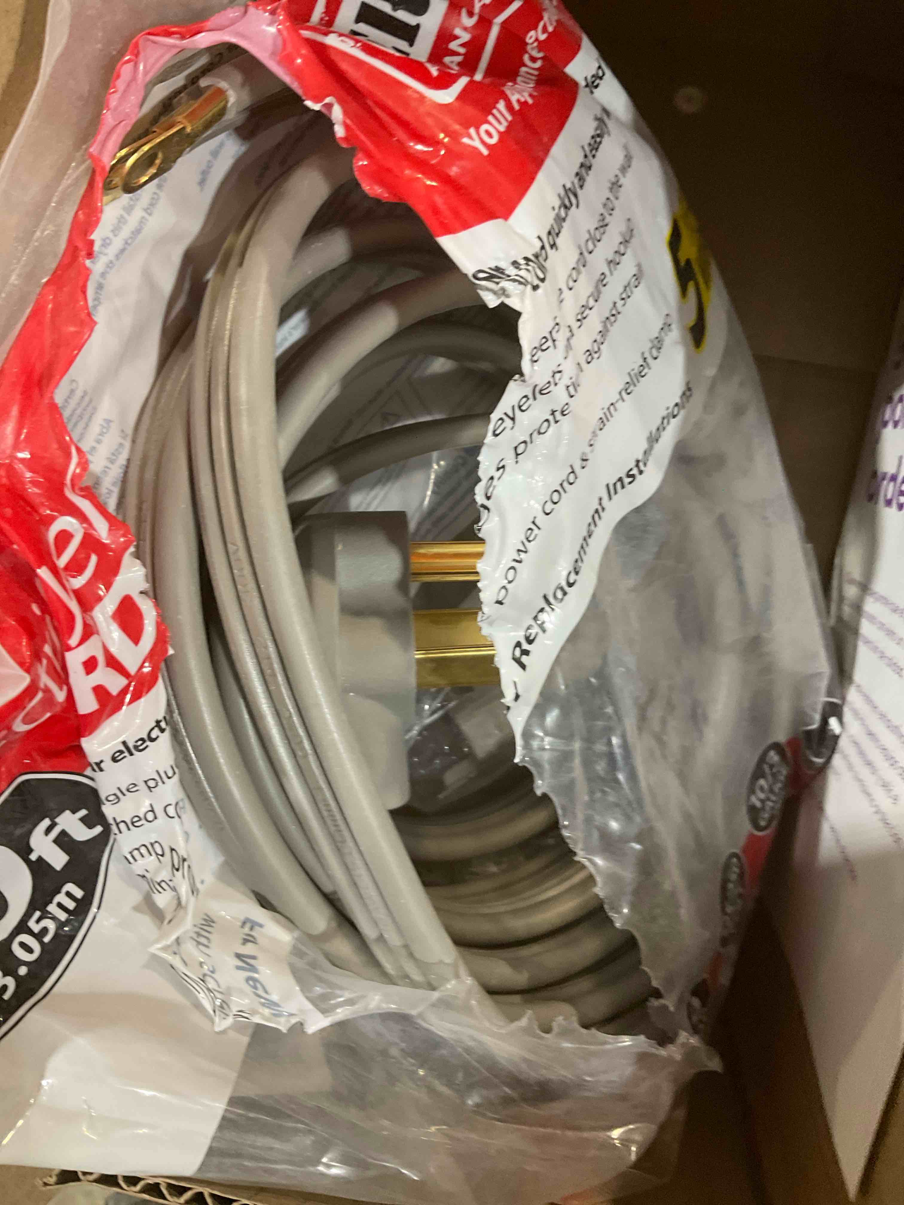 Condition photo showing Good Condition for 3 prong dryer cord 10 ft, nema 10-30p to 3-wire appliance cord, 30-amp, 3 wires with eyelet connectors, 10 gauge copper wire, grey cable