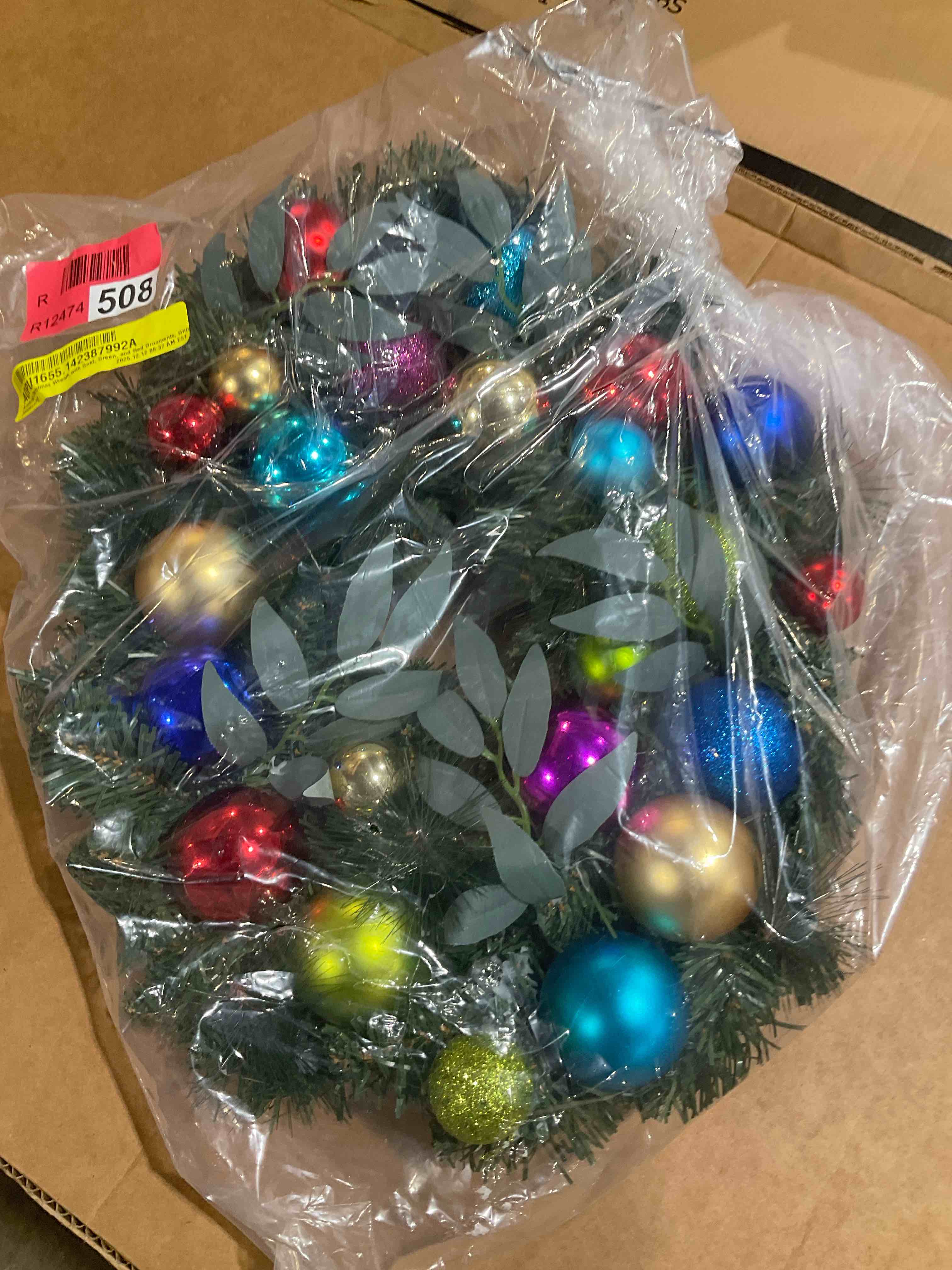 Condition photo showing Good Condition for all is bright cordless wreath | grandin road