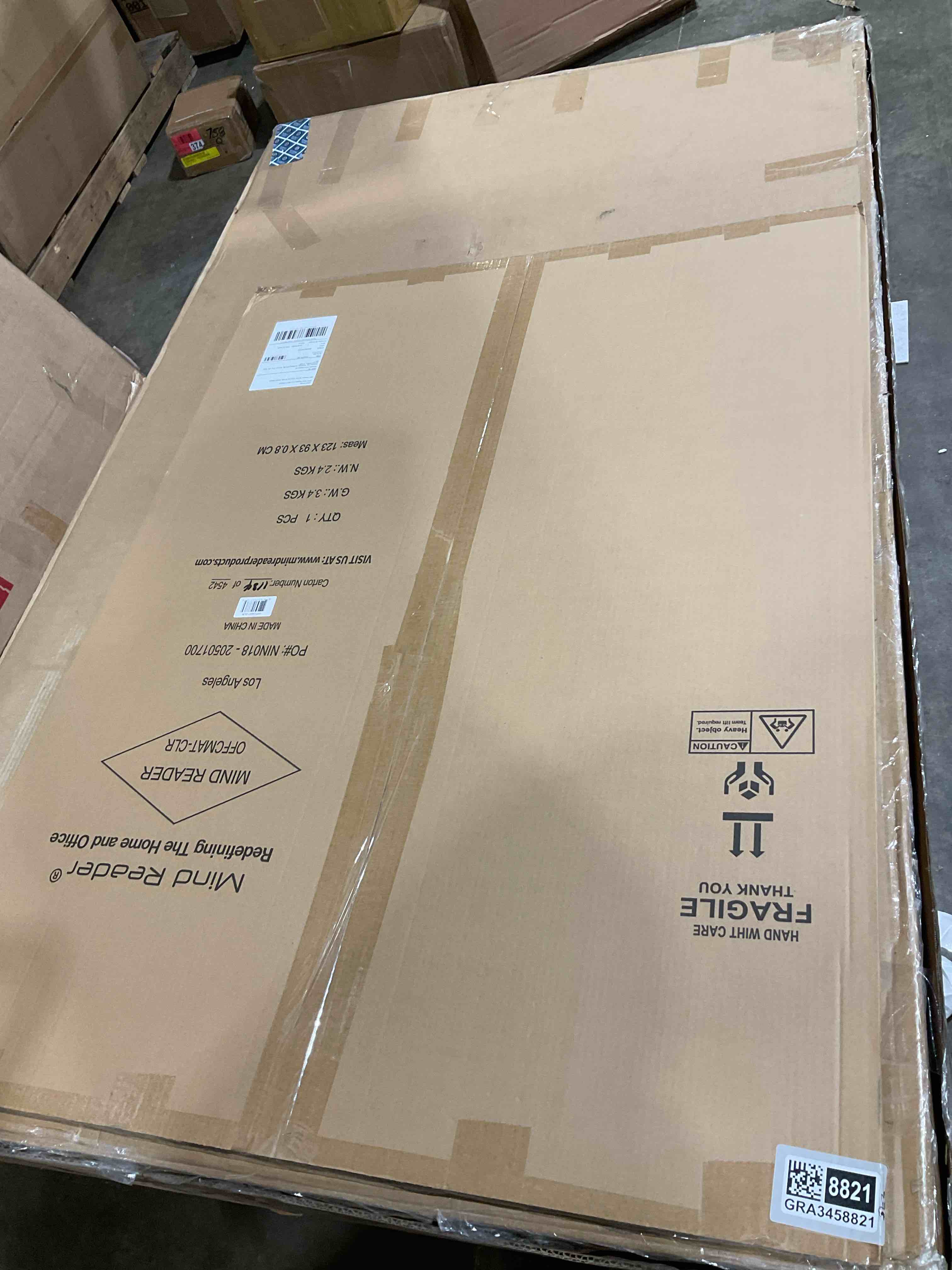 Condition photo showing New/Like New for mind reader - office chair mat for carpet, under desk protector, carpet grips, rolling, pvc, 47.5"l x 35.5"w x 0.125"h - clear
