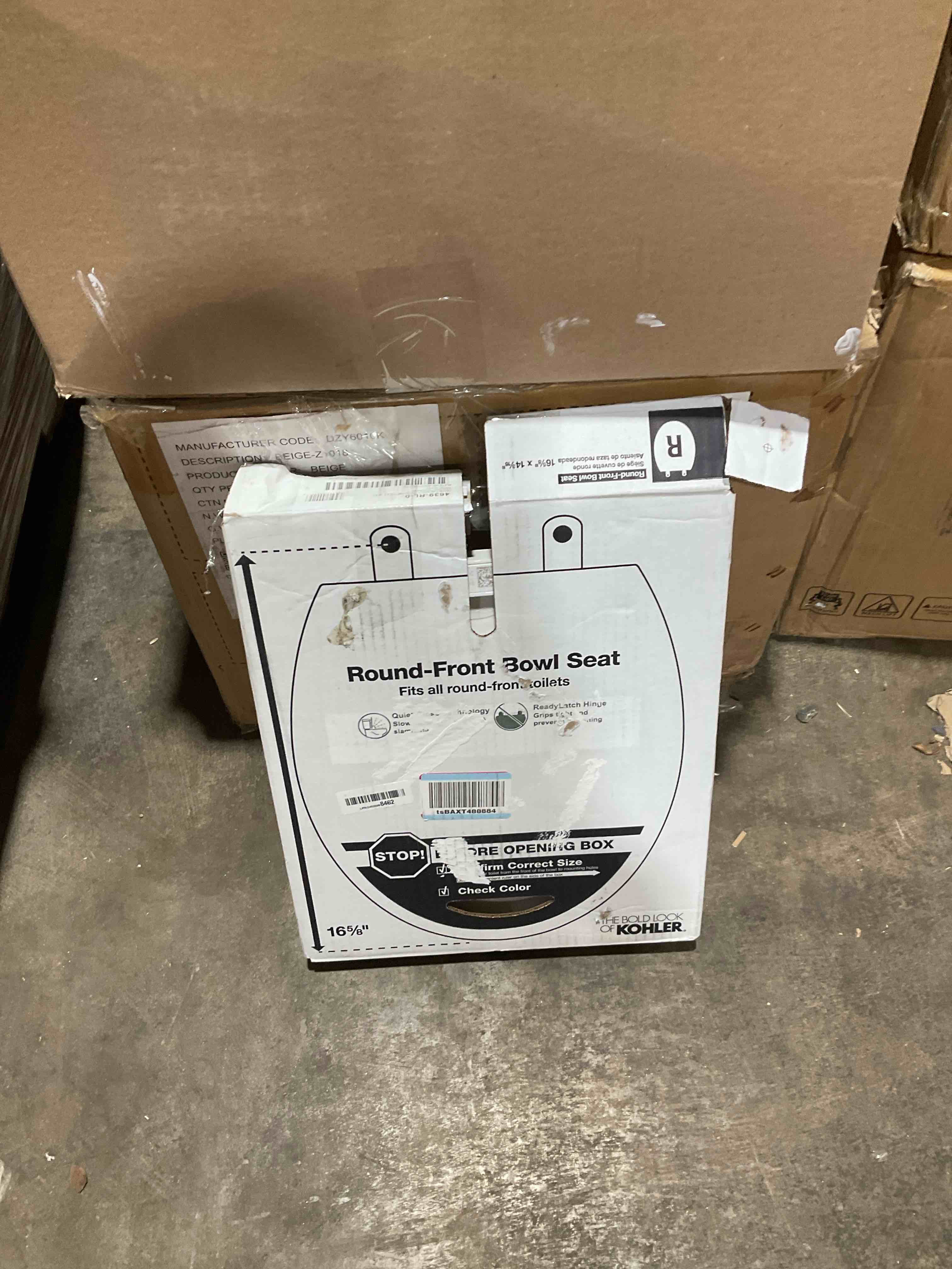 Condition photo showing Good Condition for kohler k-4639-rl cachet readylatch round-front quiet-close toilet seat - white