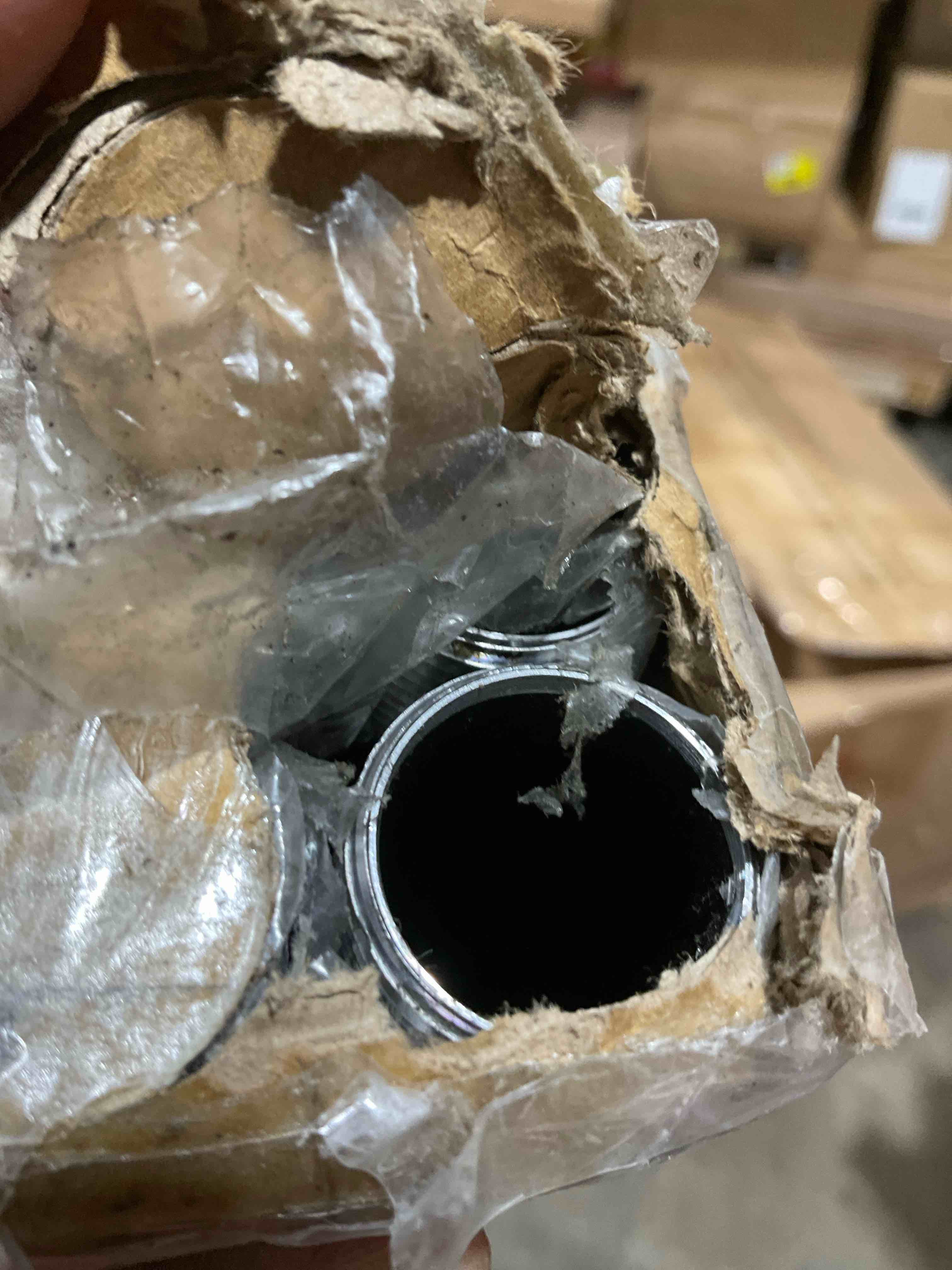 Condition photo showing Good Condition for geilspace 3/4" × 54" heavy duty pre-cut grey metal pipe, industrial steel fits standard 3/4 inch threaded pipes and fittings - vintage diy industrial shelving (3/4" × 54", grey) 3/4" × 54" gray