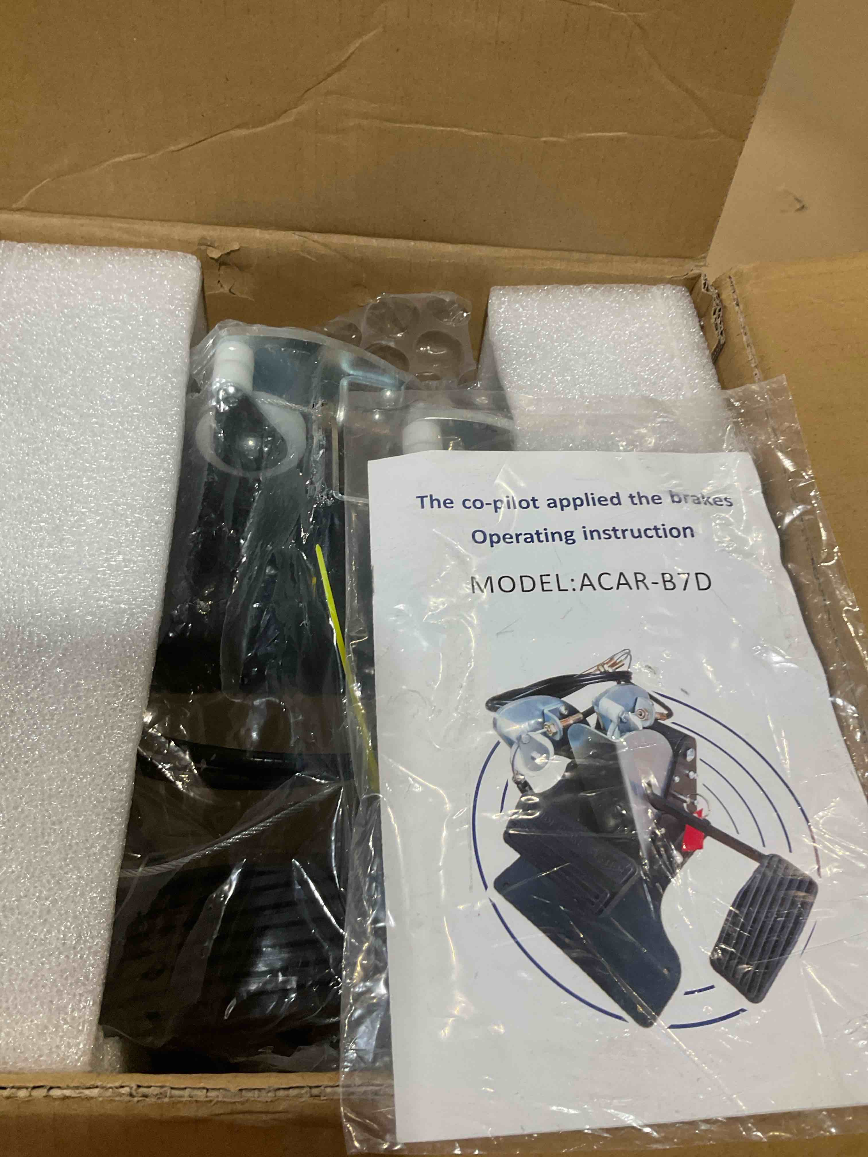 Condition photo showing New/Like New for right hand drive conversion kit, acar-b7d universal gas and brake dual control pedal for driver training