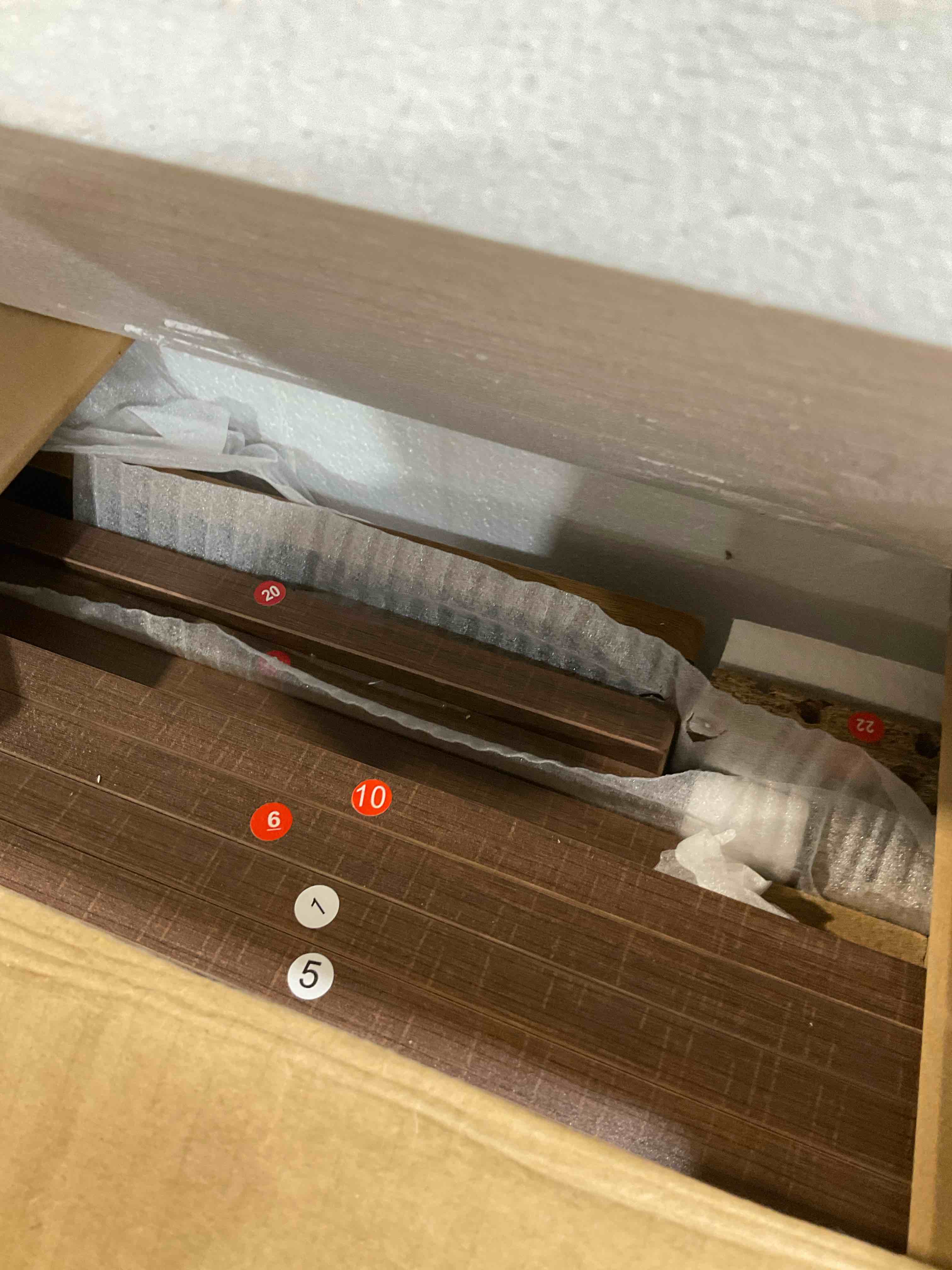 Condition photo showing New/Like New for mid-century modern tv stand for 80" tvs, entertainment center with sliding doors, drawers and storage for living room, bedroom