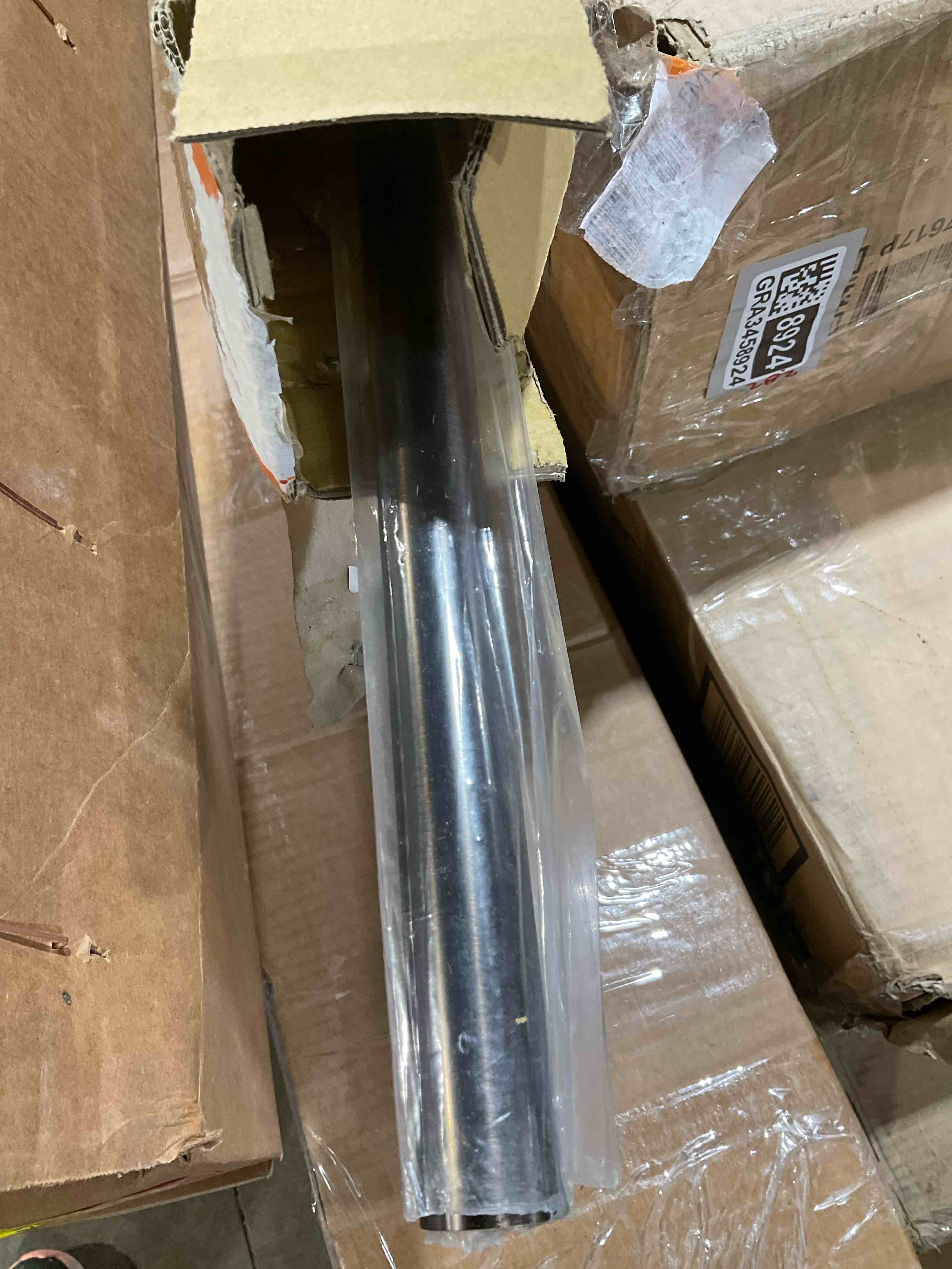 Condition photo showing New/Like New for 60" straight solid brass shower rod - oil rubbed bronze