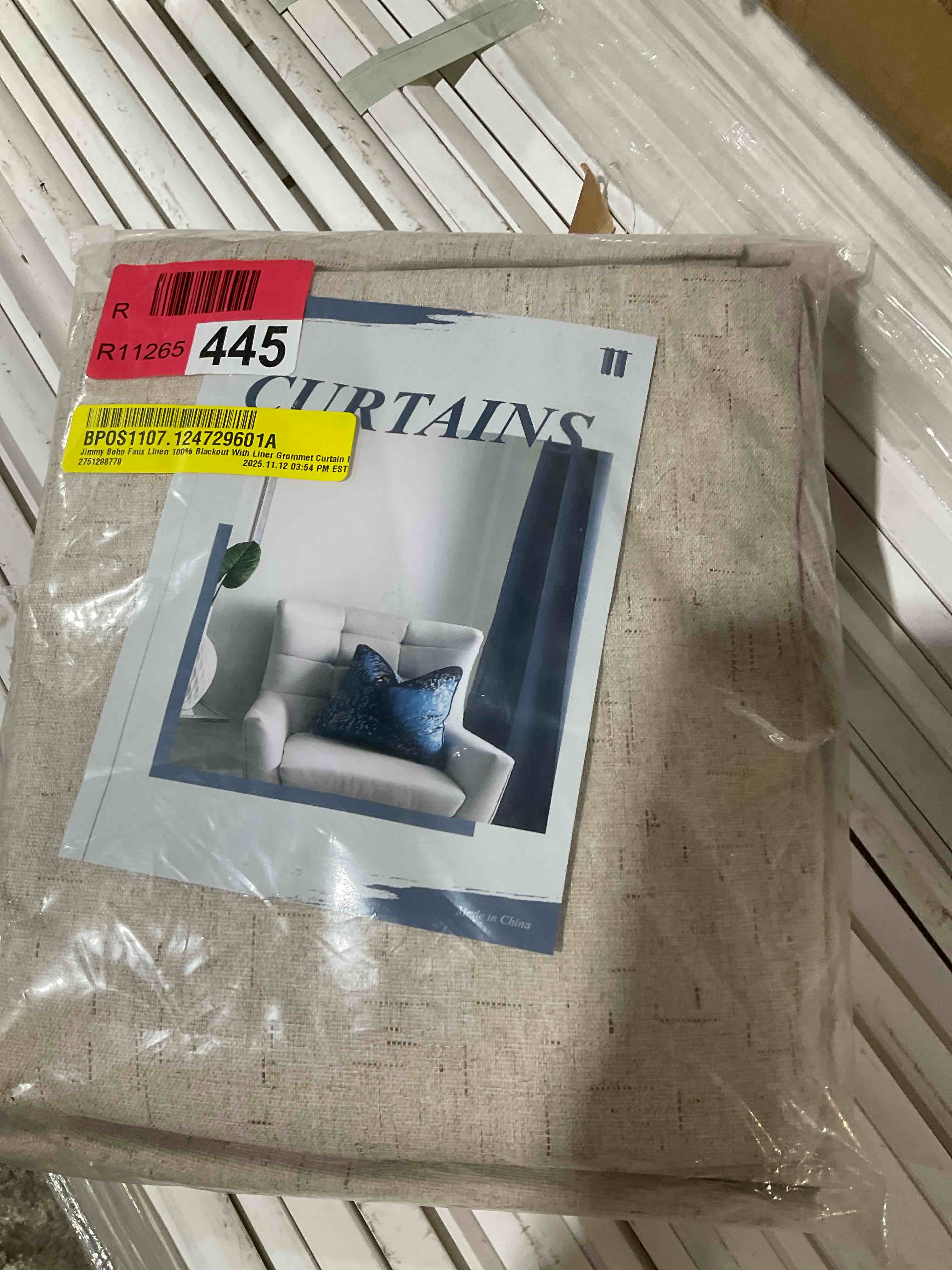 Condition photo showing New/Like New for 100% blackout shield linen blackout curtains for bedroom 84 inches long, back tab/rod pocket living room drapes, thermal insulated blackout curtains 2 panels set, 50" w x 84" l, oatmeal
