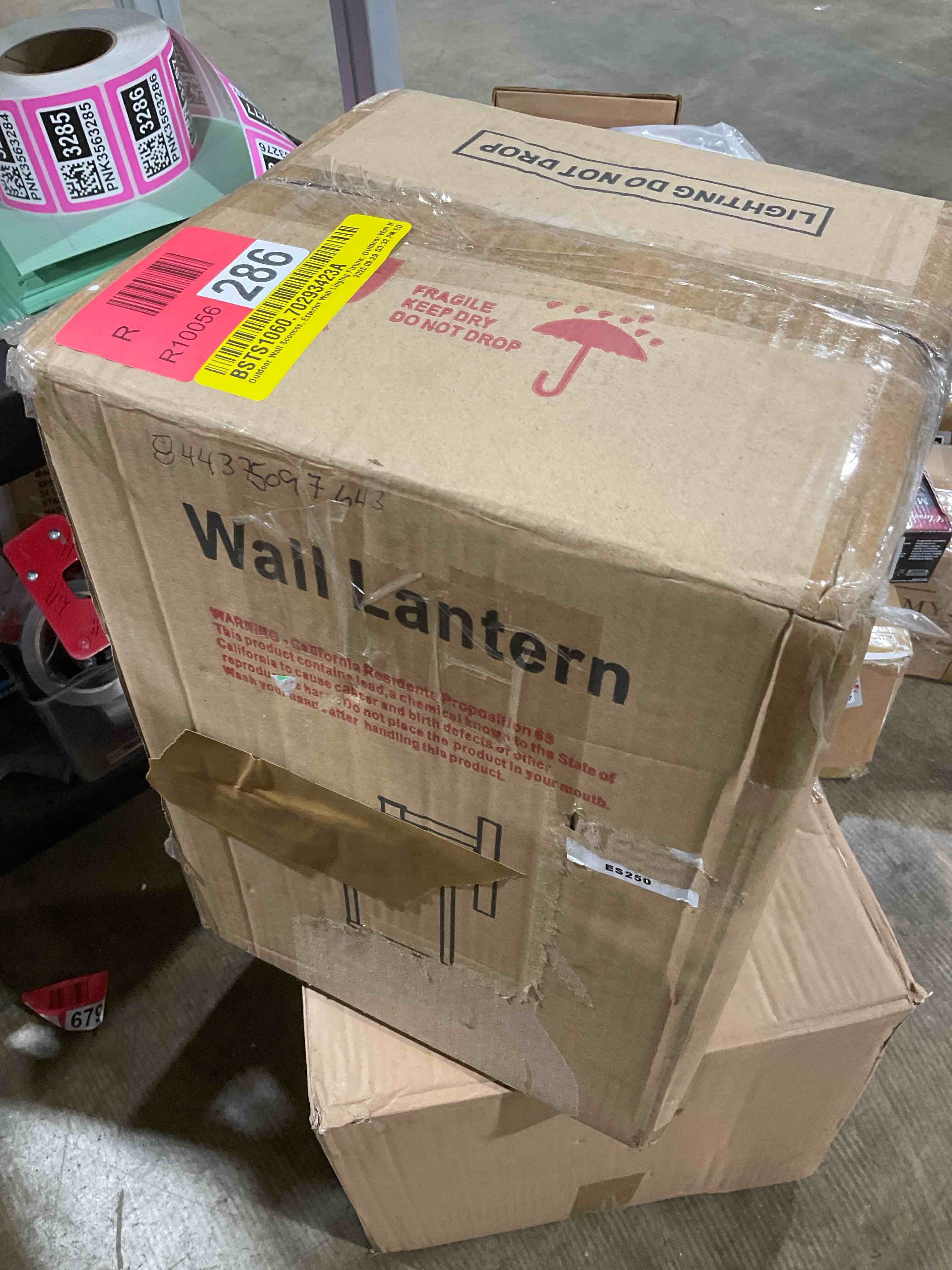 Condition photo showing New/Like New for matameye outdoor wall lantern, exterior waterproof wall sconce light fixture, black front door mounted lighting with clear glass, anti-rust porch lamp