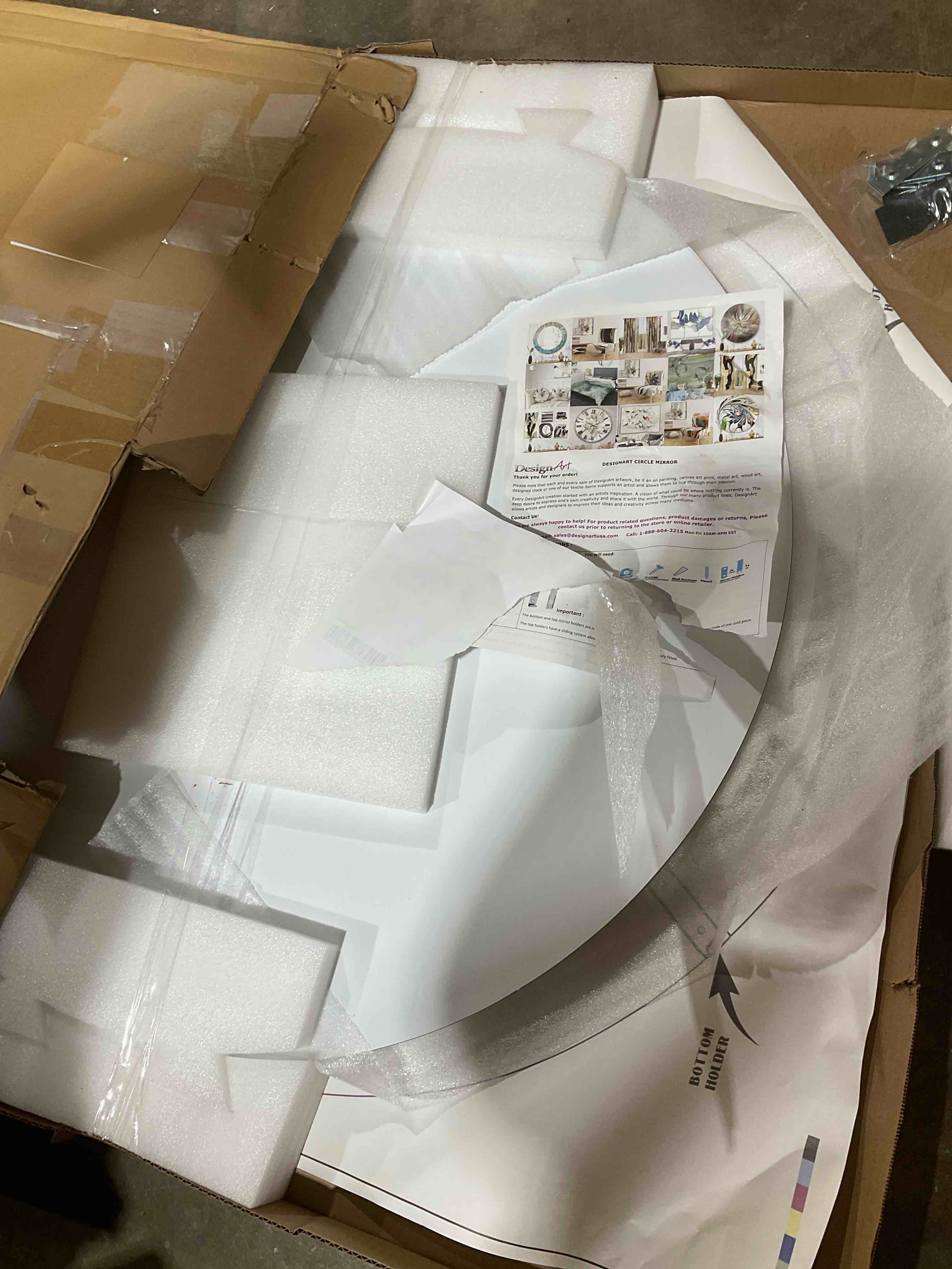Condition photo showing New/Like New for cityscape lines striped pattern - amorphe decorative mirror