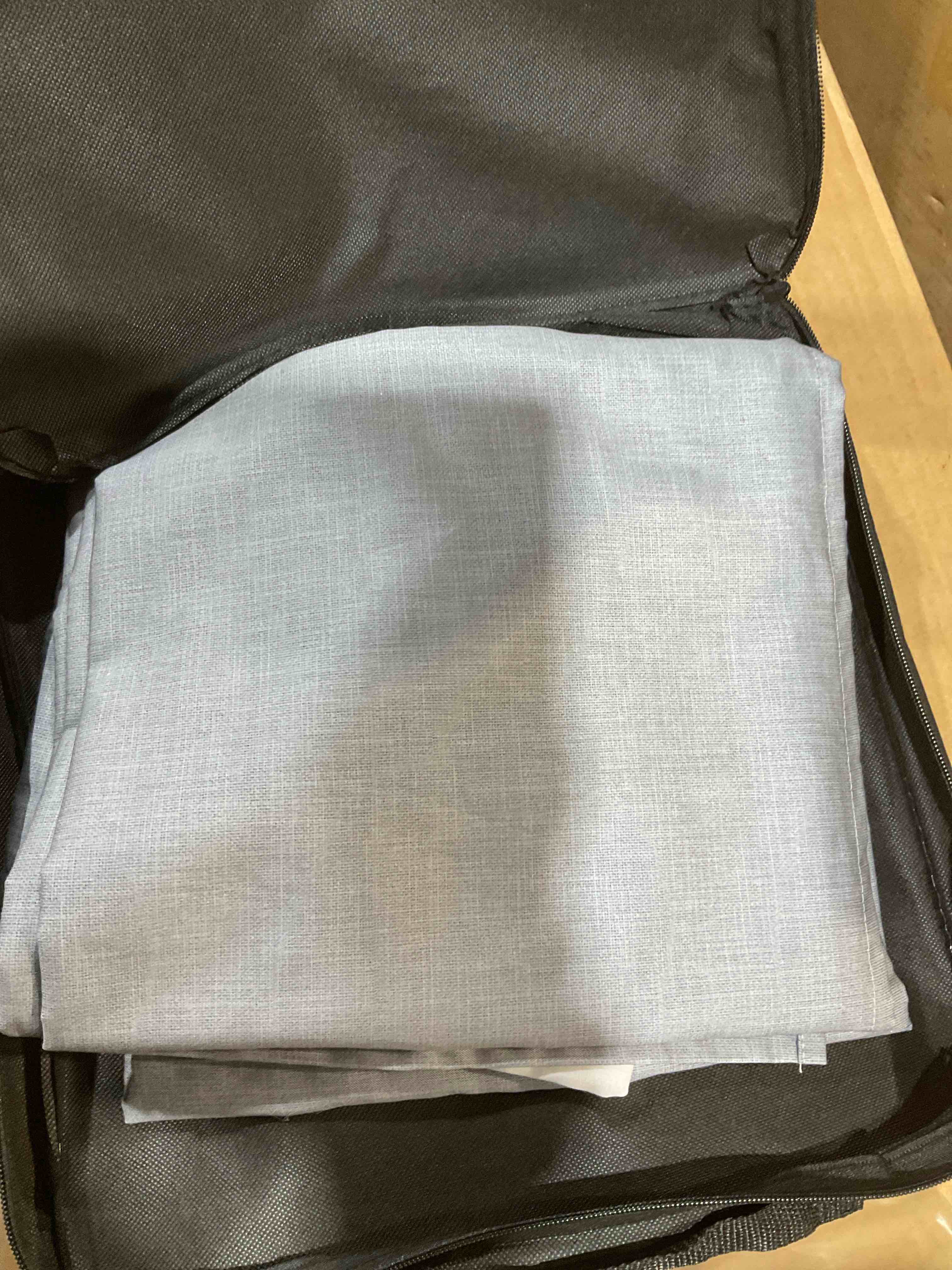 Condition photo showing Good Condition for linen market bed skirt - ultra soft microfiber - easy fit with 14 inch tailored drop - hotel quality, shrinkage & fade resistant - bed cover - king bed set - bedroom décor - (king, light gray)